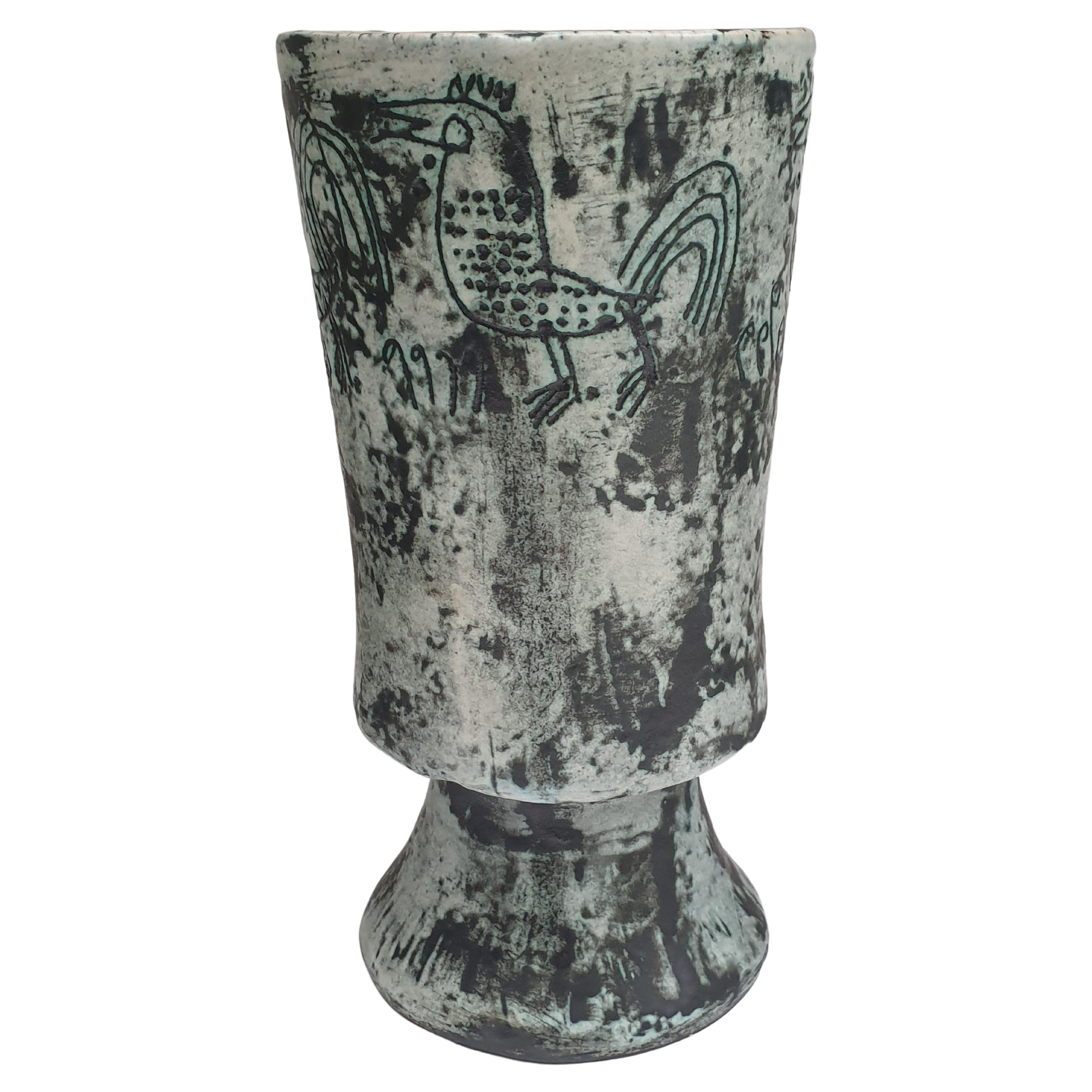 Mid-Century Modern French Ceramic Vase by Jacques Blin