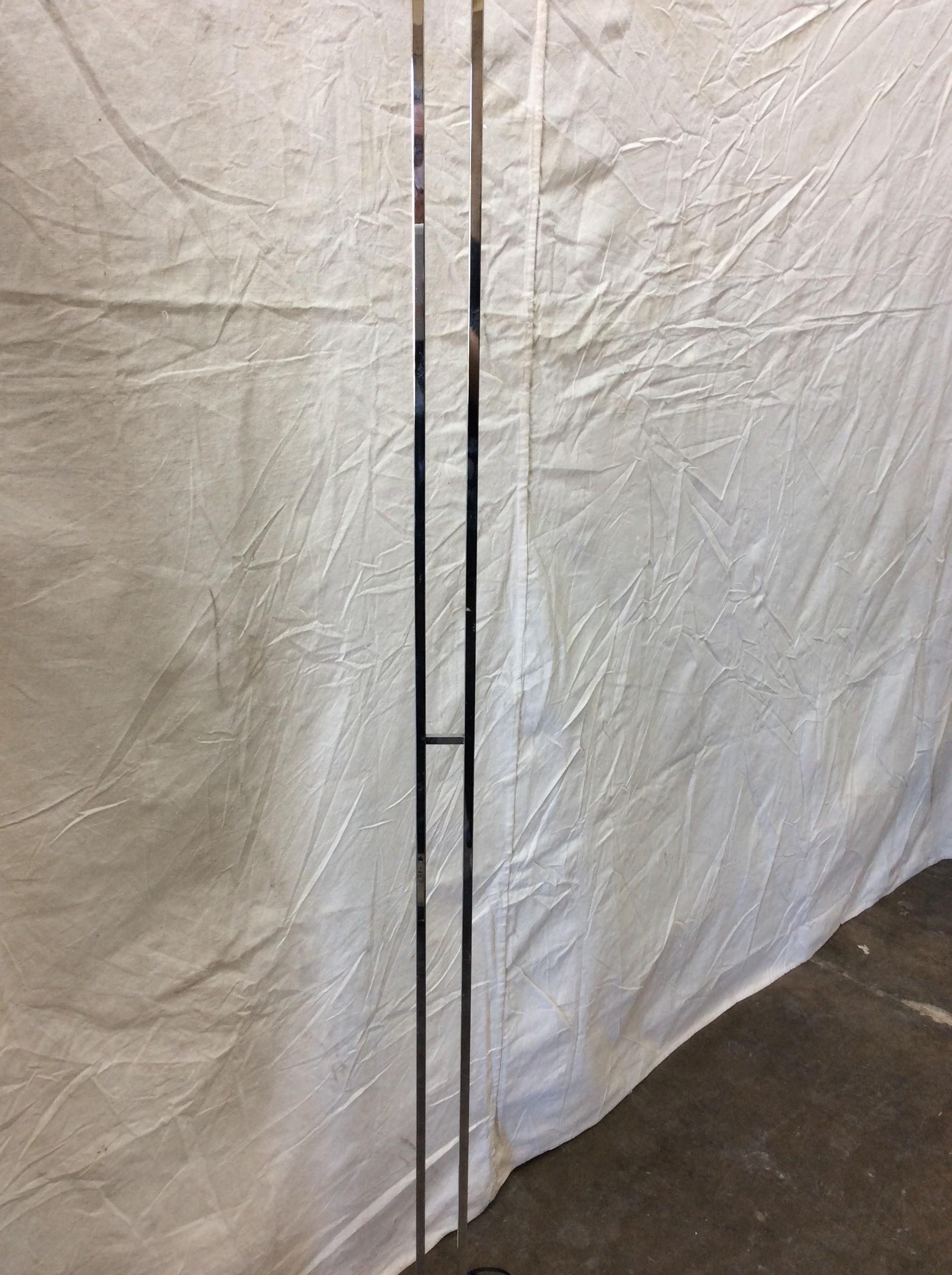Mid-Century Modern French Chrome Halogen Floor Lamp In Good Condition For Sale In Burton, TX
