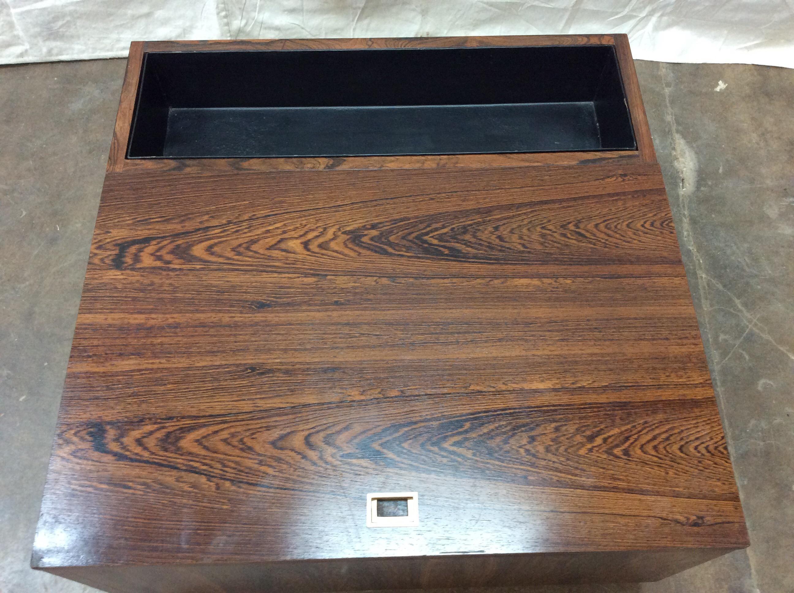 20th Century Mid-Century Modern French Coffee Table with Planter/Dry Bar and Storage