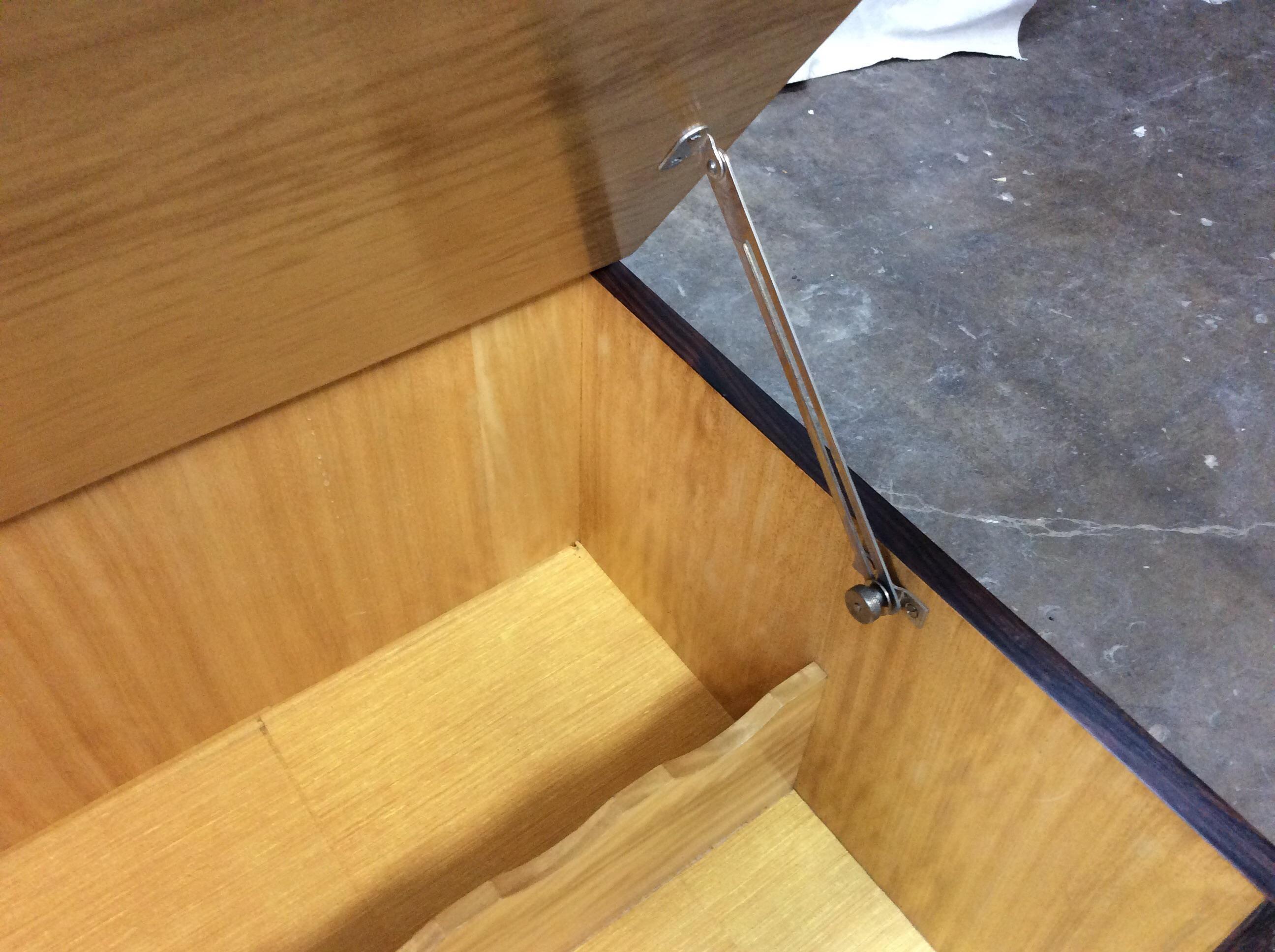 Mid-Century Modern French Coffee Table with Planter/Dry Bar and Storage 4