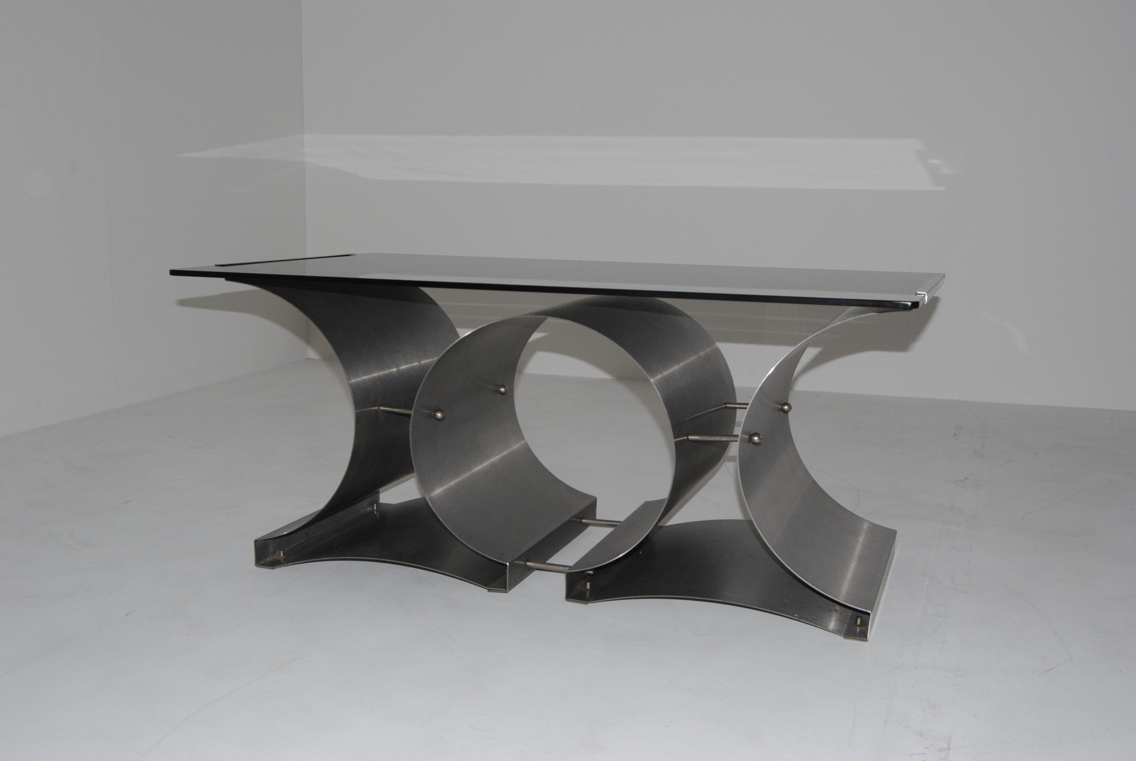 Mid-Century Modern French Frqancois Monnet Coffee Table, 1970s In Good Condition In Prato, IT