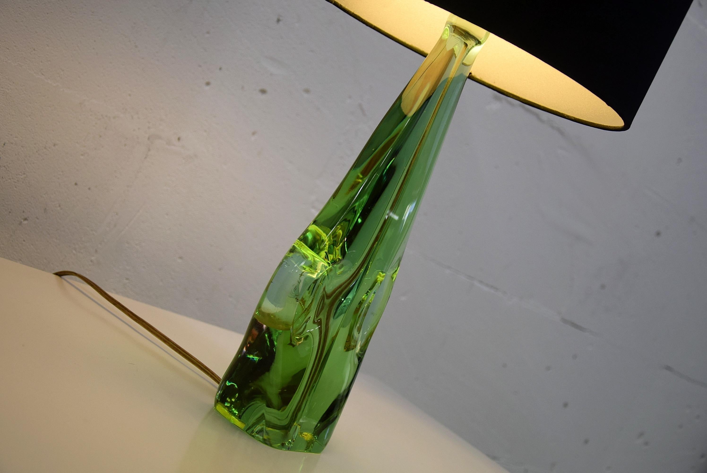 mid century glass lamp