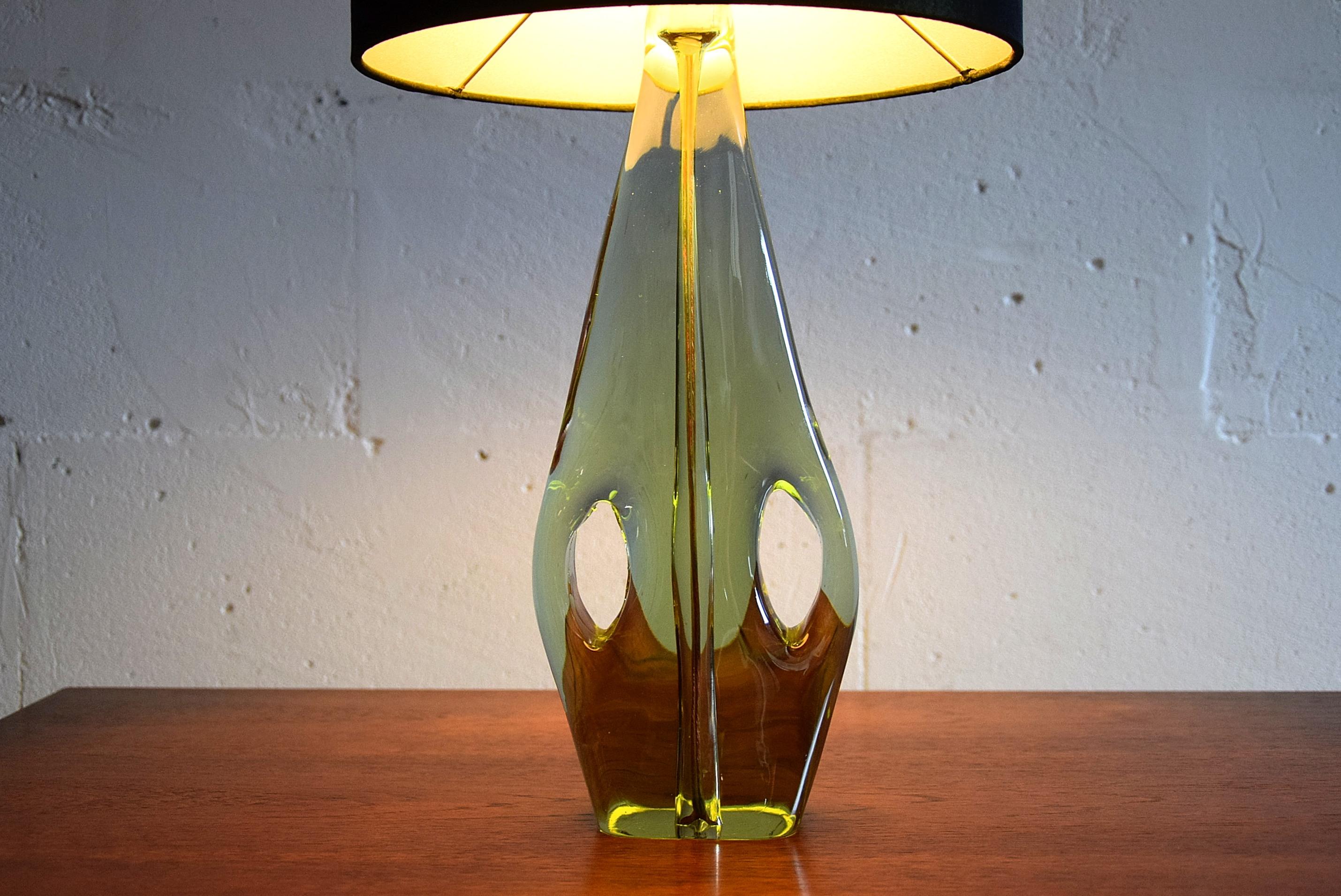 mid century glass lamps