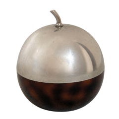 Cubitera francesa de mediados de siglo Metal y baquelita Lucite, años 70
