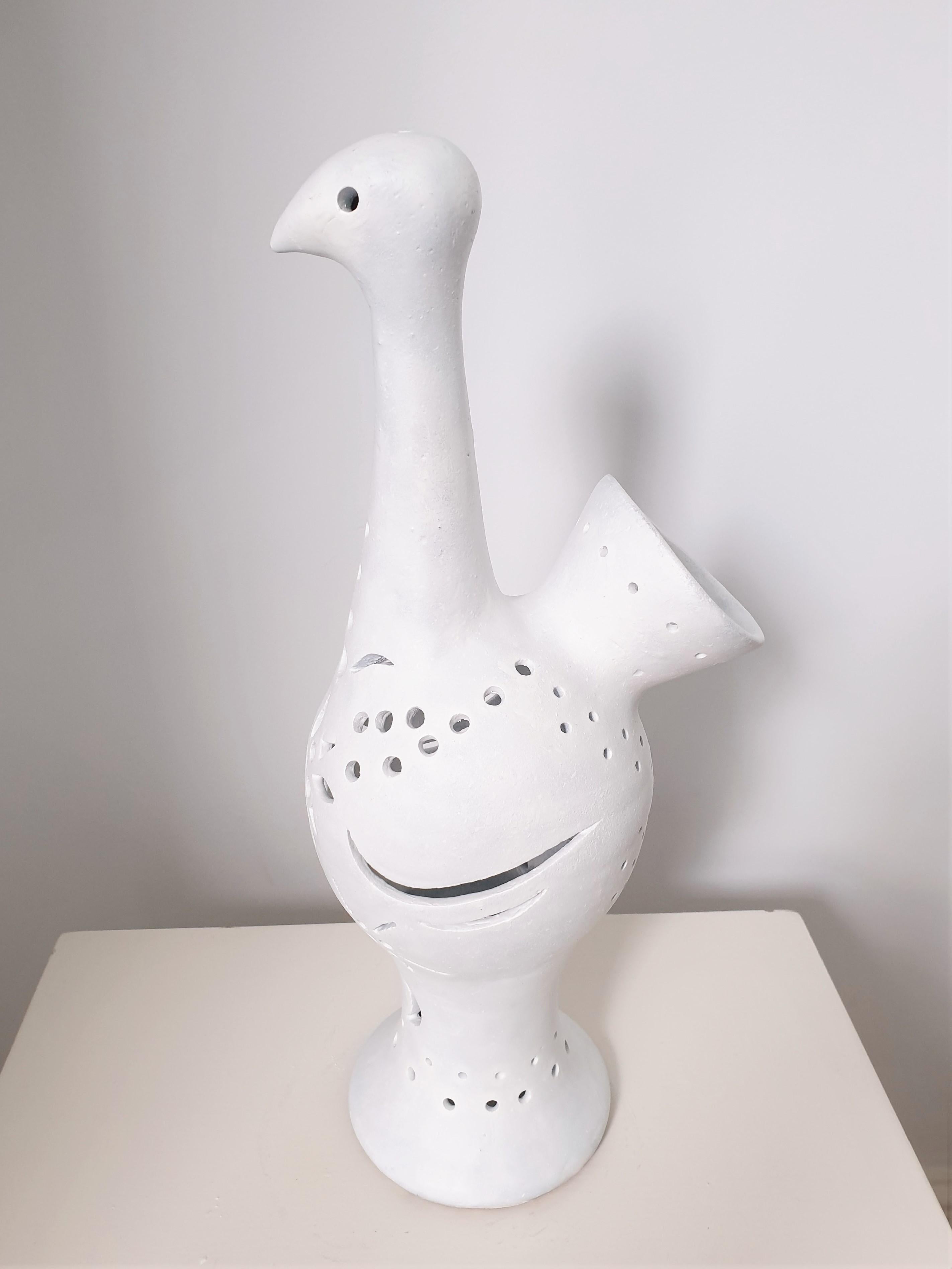 Mid-Century Modern French Large Ceramic Table Lamp In Good Condition For Sale In London, GB