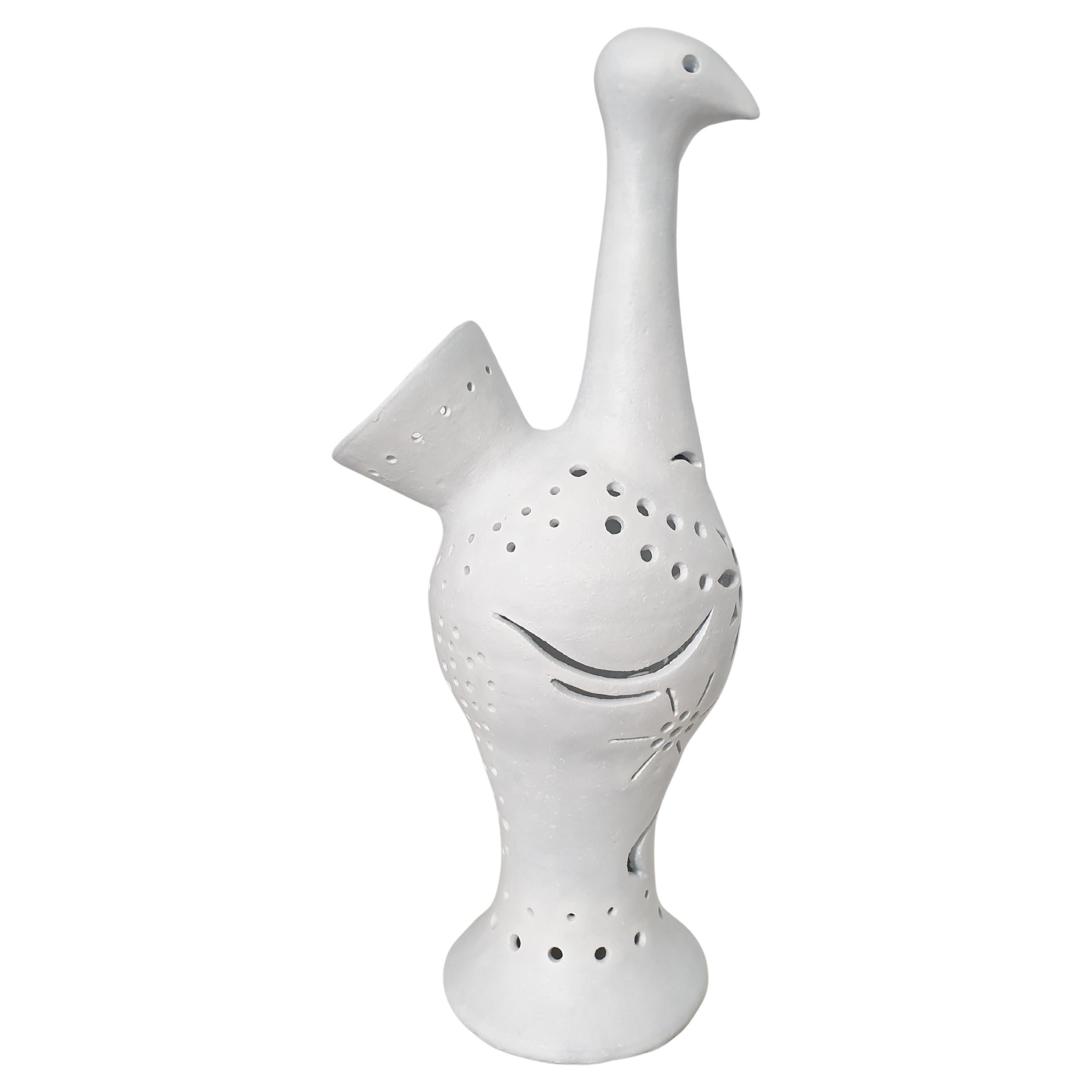 Mid-Century Modern French Large Ceramic Table Lamp For Sale