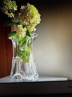 Mid-Century Modern French Lead Crystal Vase by Cristallerie Lorraine