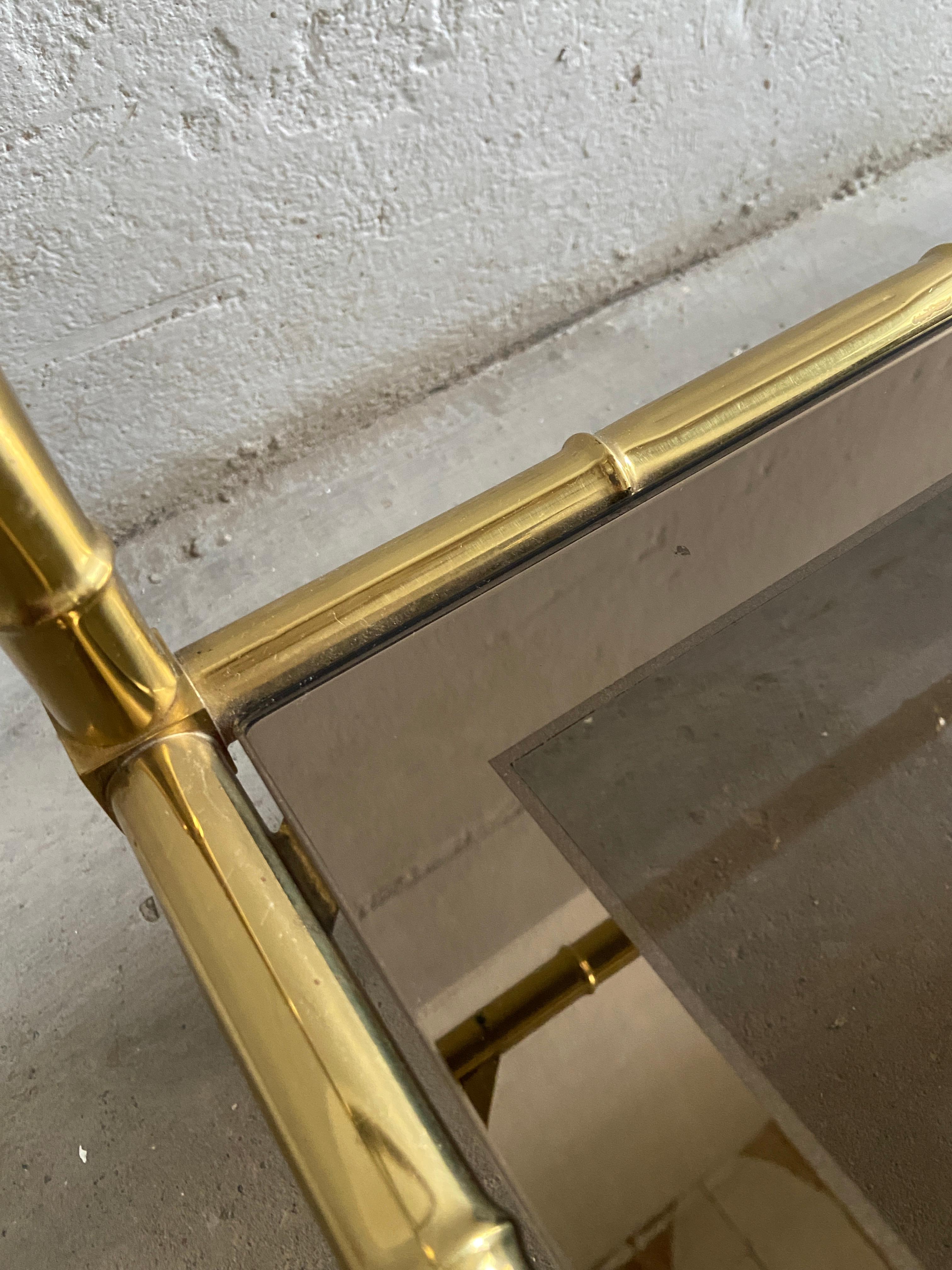 Mid-Century Modern French Maison Baguès Gilt Brass Coffee or Sofa Table, 1960s For Sale 5