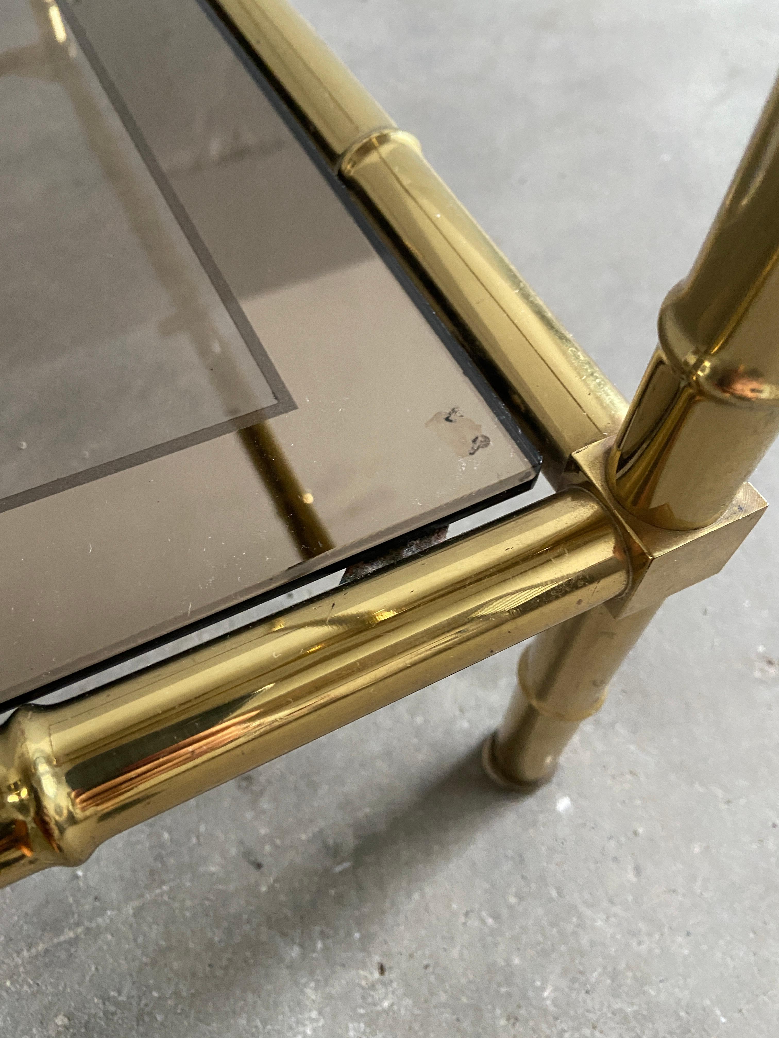 Mid-Century Modern French Maison Baguès Gilt Brass Coffee or Sofa Table, 1960s For Sale 8