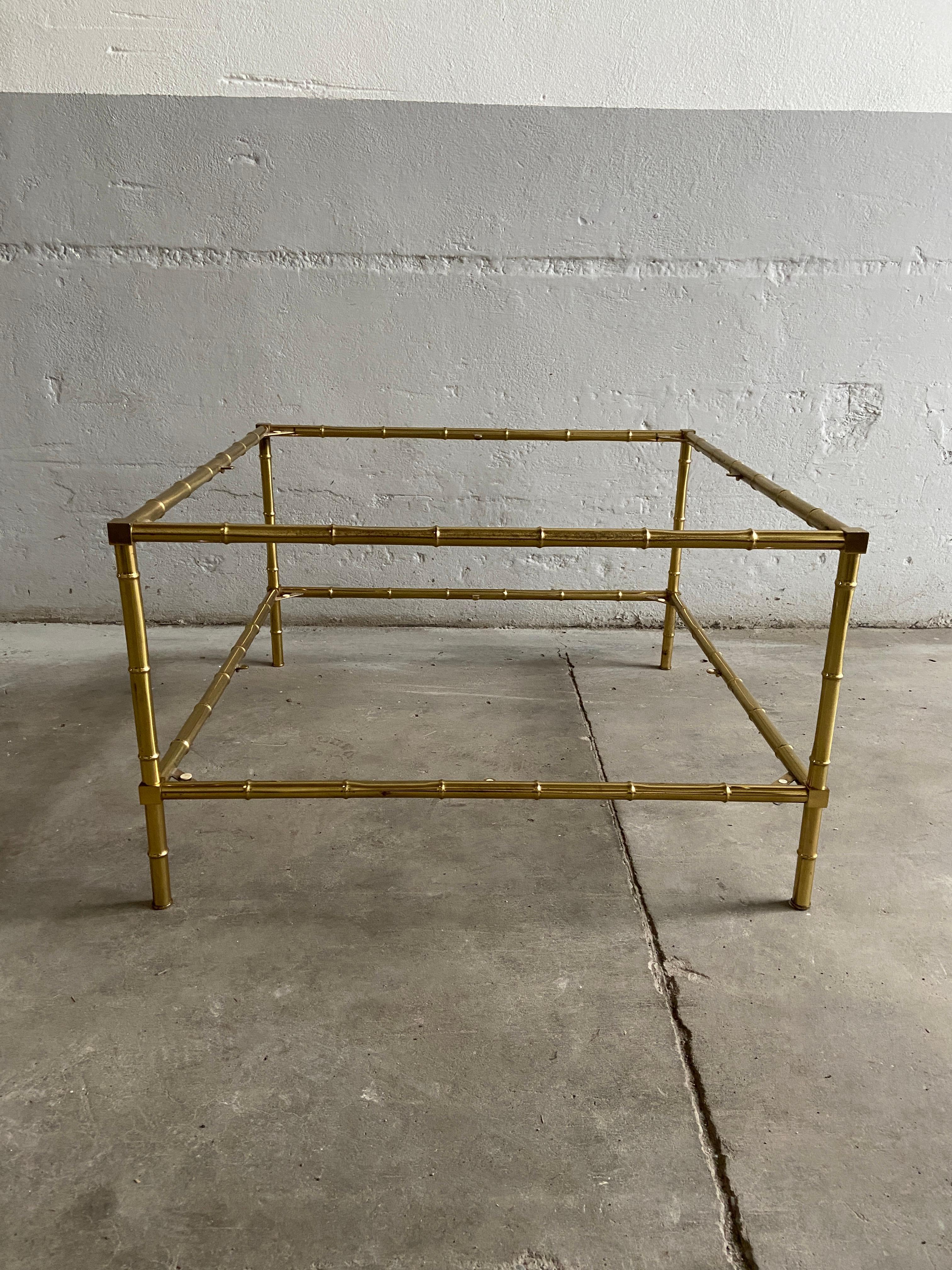 Mid-Century Modern French Maison Baguès Gilt Brass Coffee or Sofa Table, 1960s For Sale 9