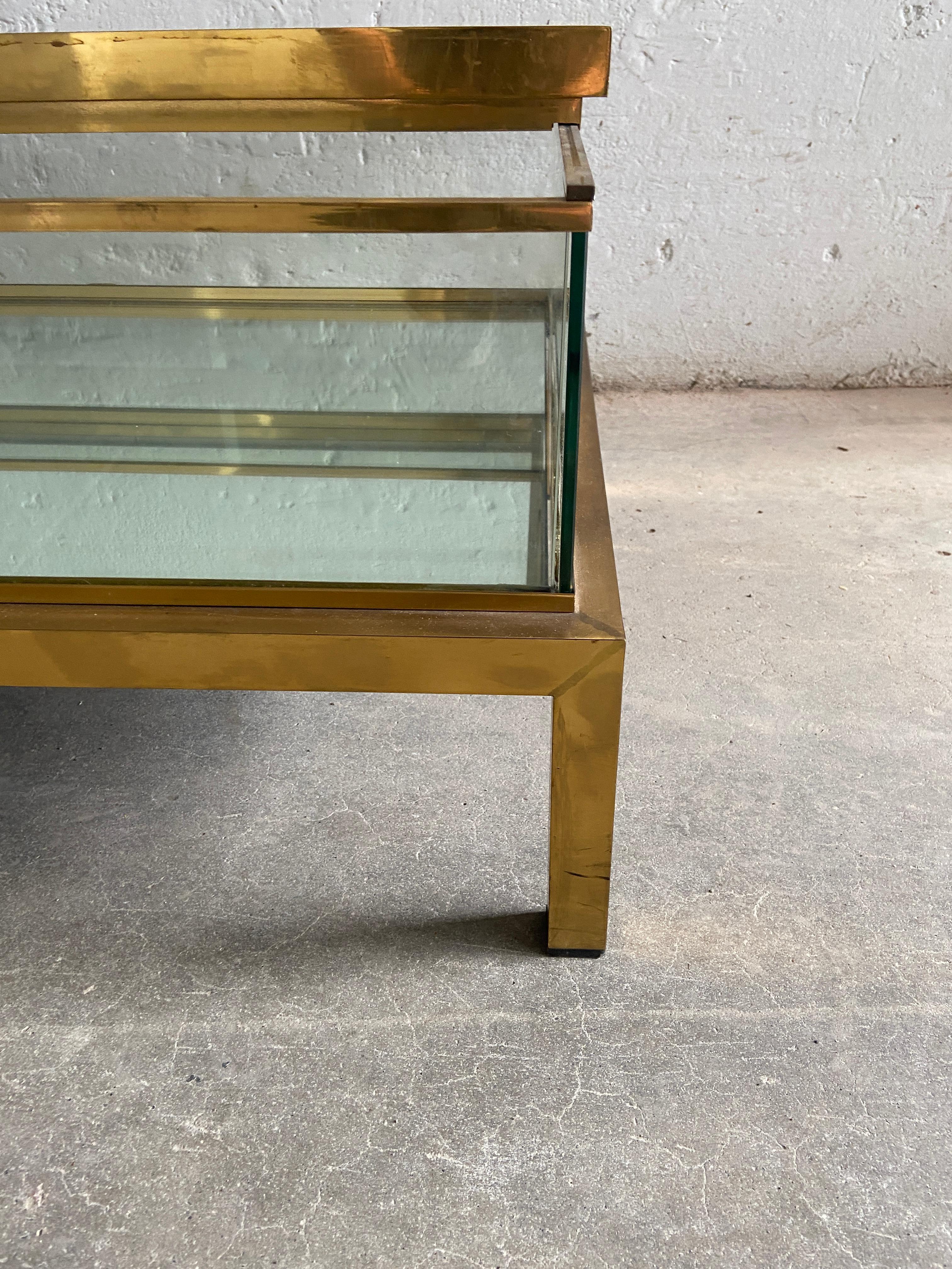 Mid-Century Modern French Maison Jansen Brass Sliding Top Coffee Table, 1970s 6