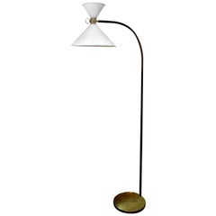 Retro Mid-Century Modern French Maison Lunel Floor Lamp with Articulating Shade