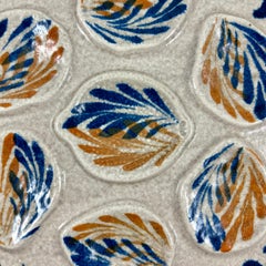 Mid-Century Modern French MBFA Pornic Pottery Arachon Pattern Oyster Plate