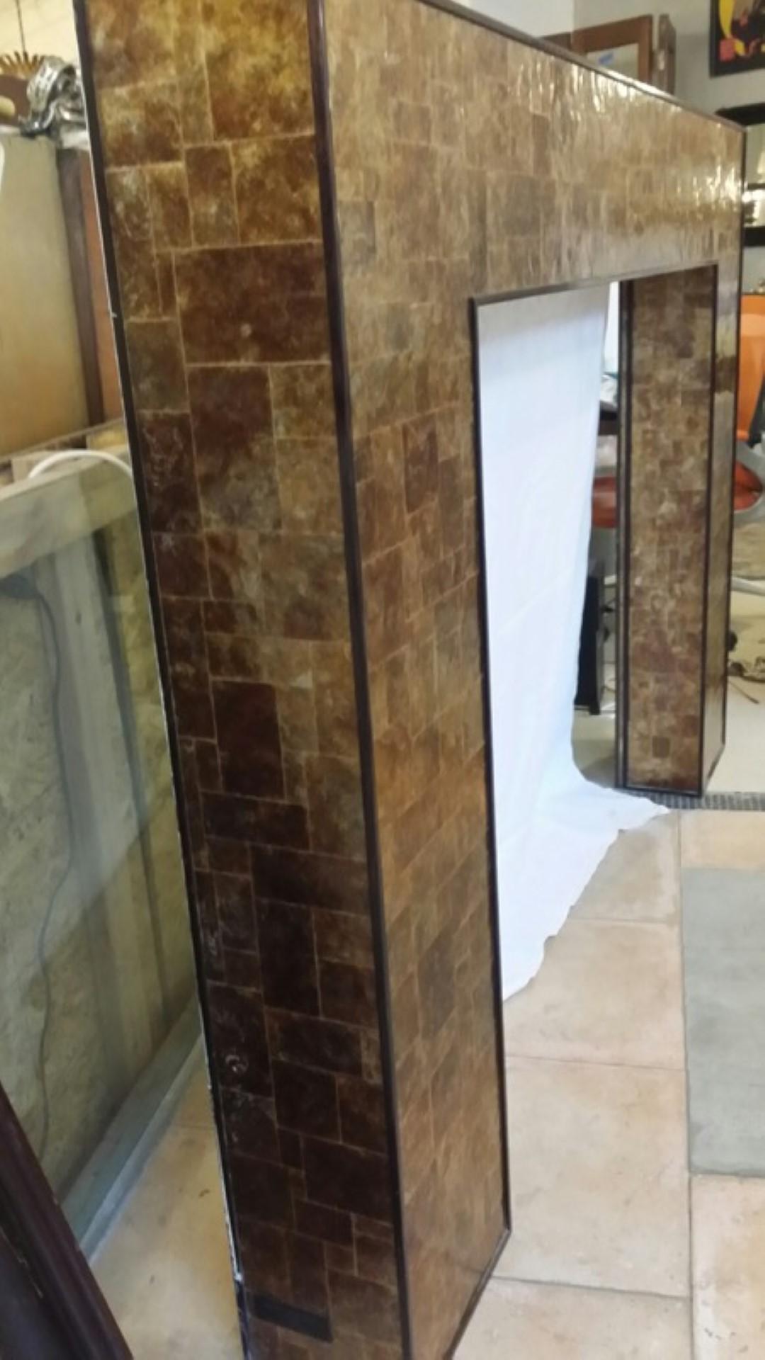 2006 Mid-Century Modern French Mica Fireplace Surround 6