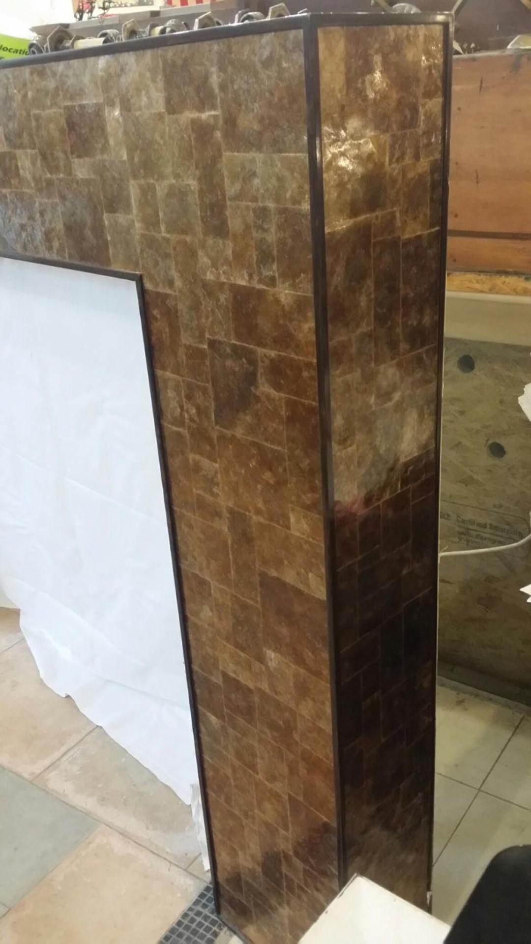 2006 Mid-Century Modern French Mica Fireplace Surround 10