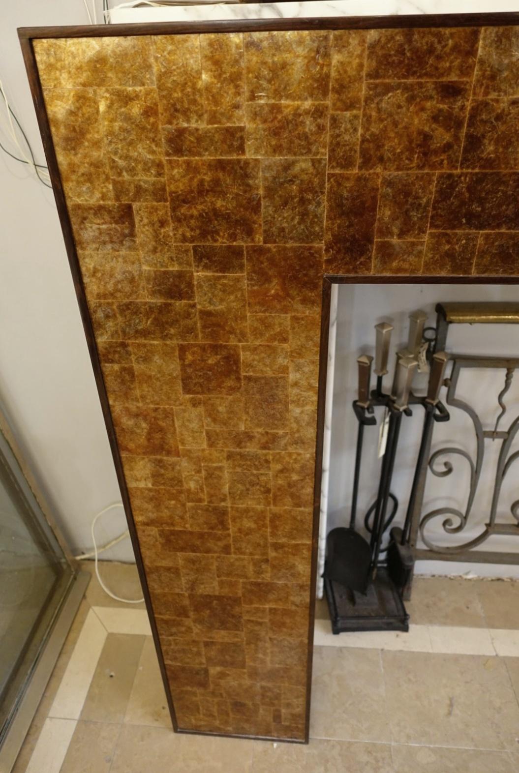 2006 Mid-Century Modern French Mica Fireplace Surround In Good Condition In New York, NY