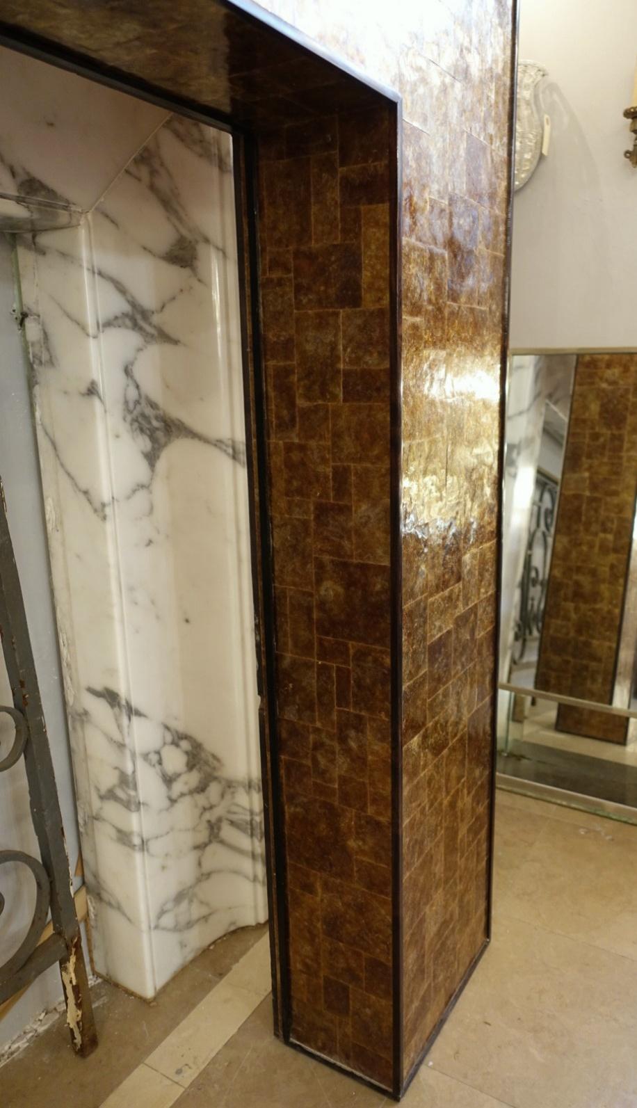 Contemporary 2006 Mid-Century Modern French Mica Fireplace Surround