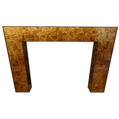 2006 Mid-Century Modern French Mica Fireplace Surround