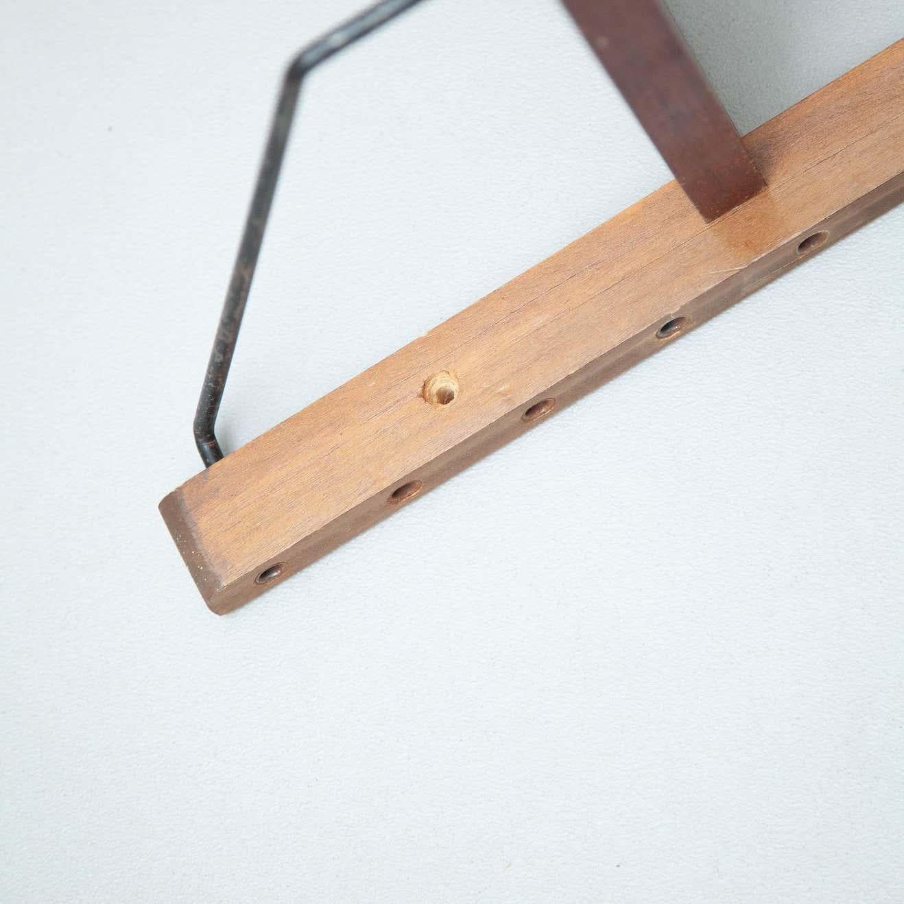 Mid-Century Modern French Modular System Shelve, Wood and Metal For Sale 12