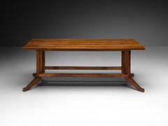 Mid-Century Modern French Oak Dining Table