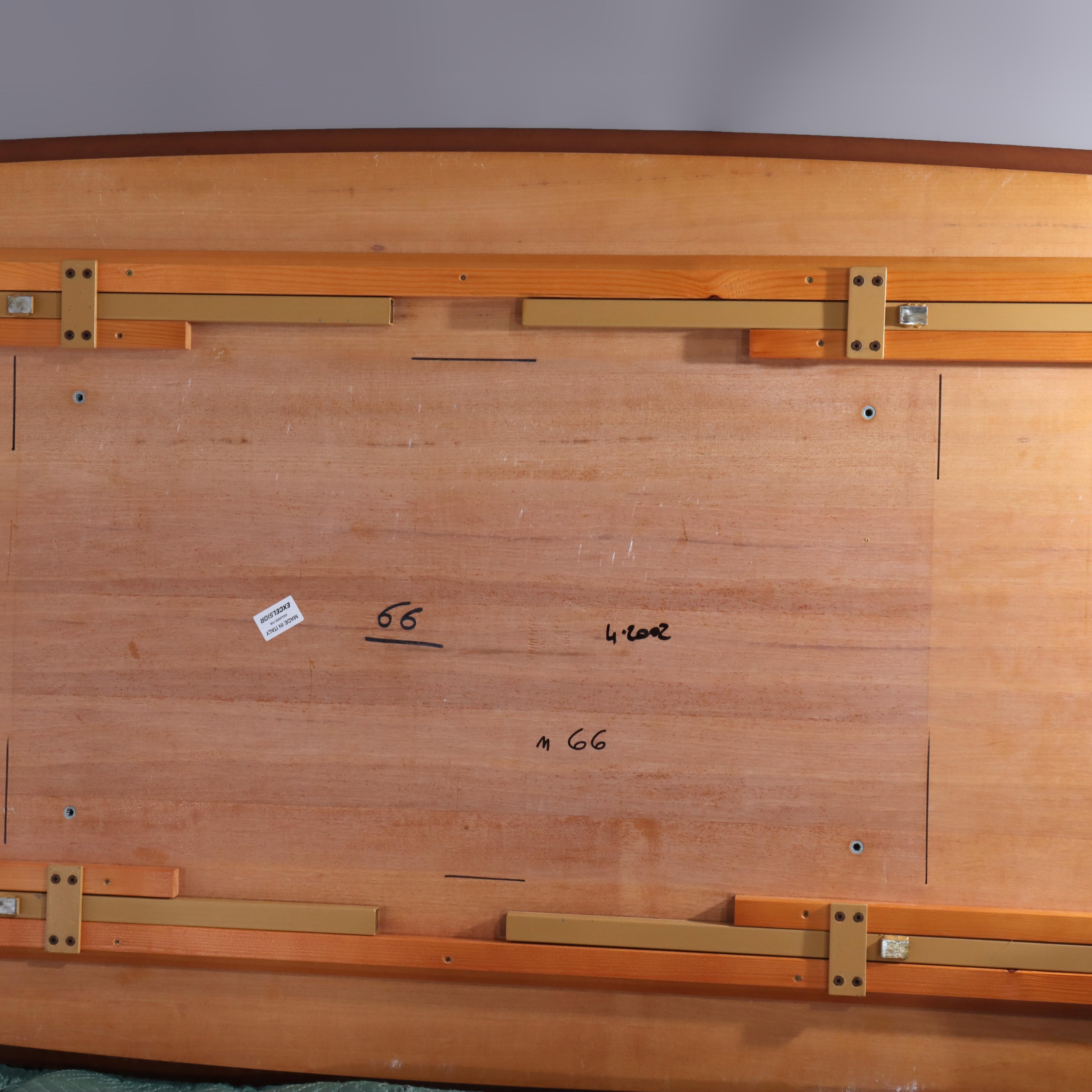 Mid Century Modern French Polished Italian Teakwood Dining Set c1970 For Sale 12