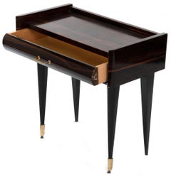 Mid-Century Modern French Side Table in Macassar Wood