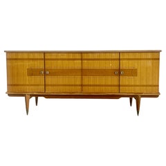 Mid-Century Modern French Sideboard, Buffet, Console, Cabinet, Cuban Mahogany