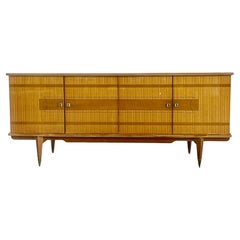 Vintage Mid-Century Modern French Sideboard, Buffet, Console, Cabinet, Cuban Mahogany