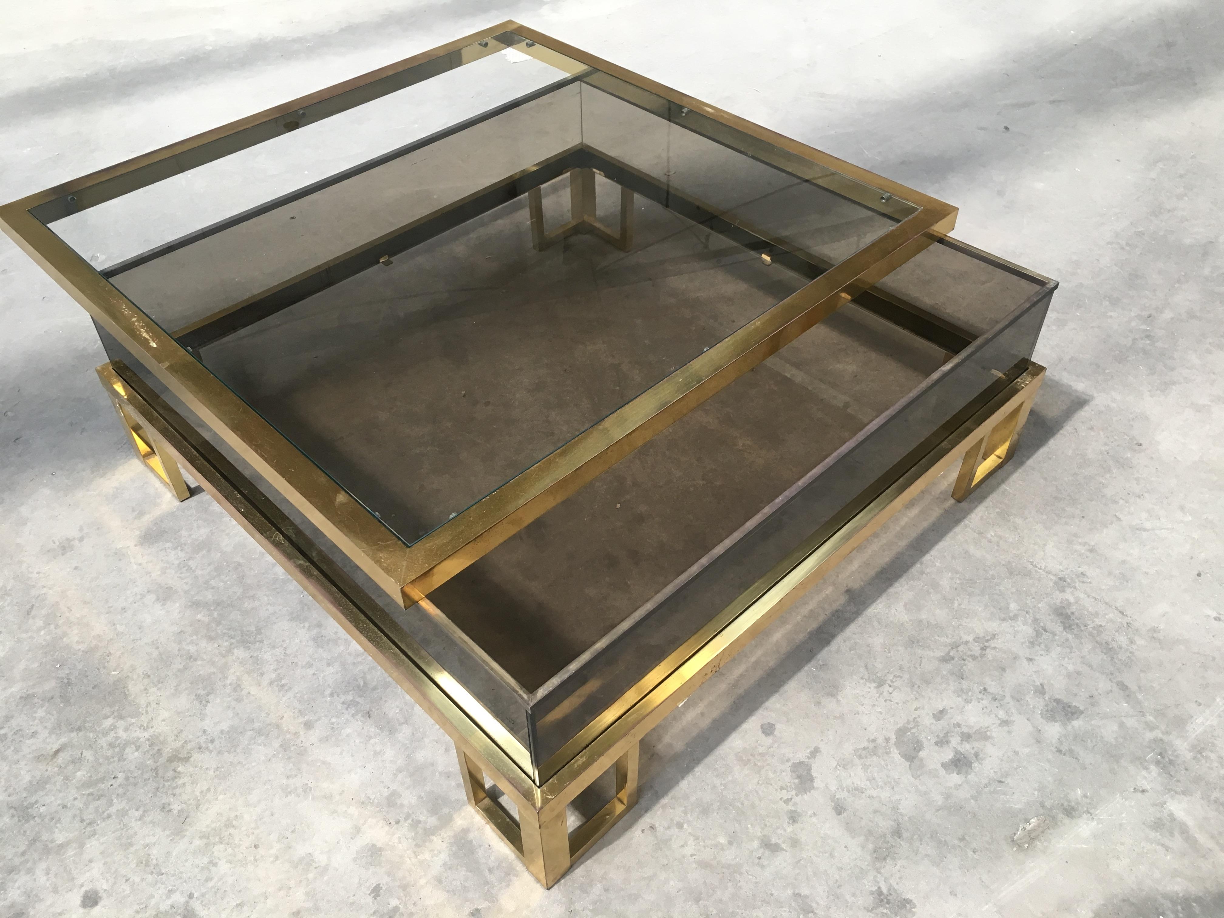 Mid-Century Modern French Sliding Top Coffee Table by Maison Jansen, 1970s 7