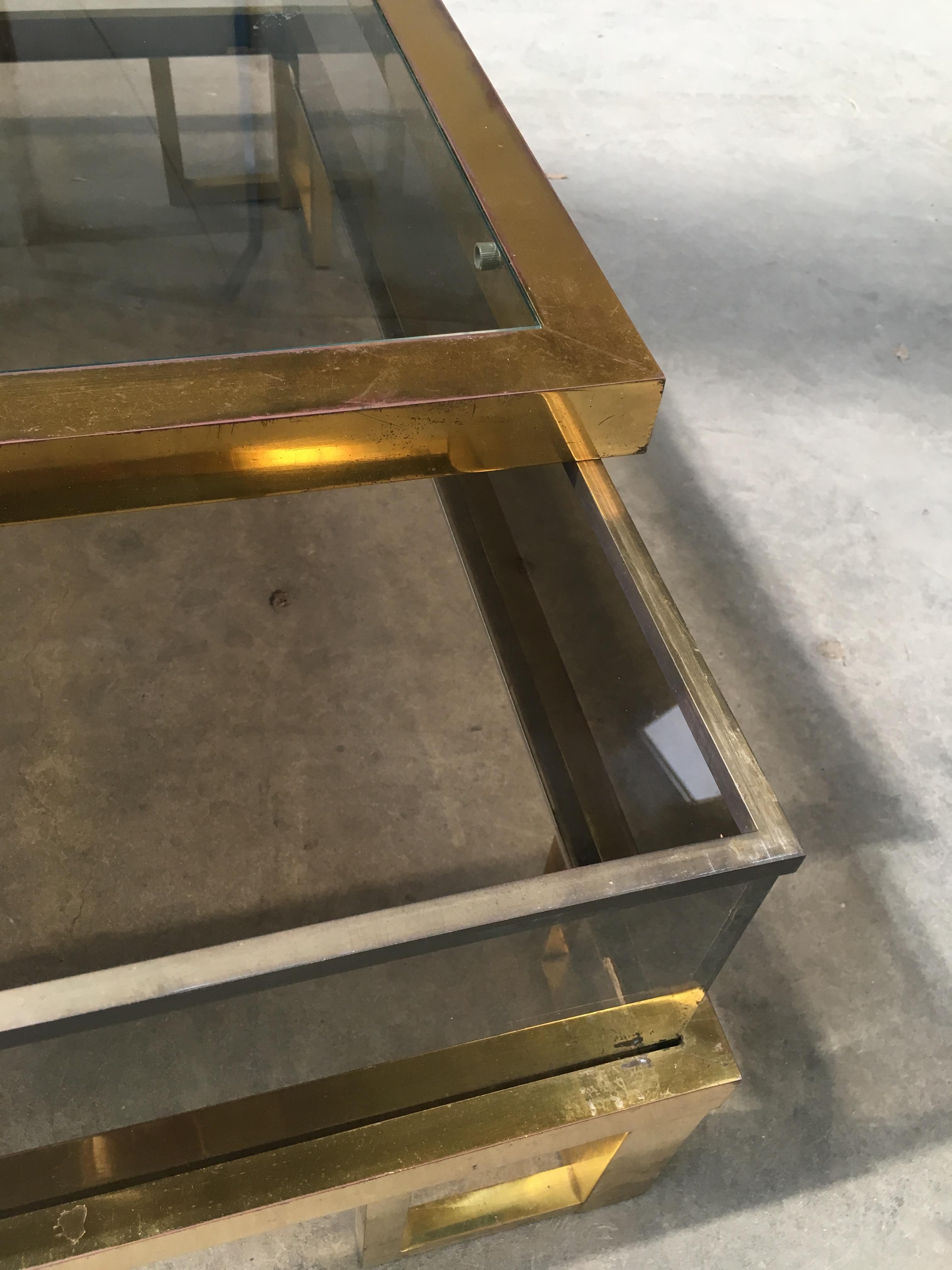 Mid-Century Modern French Sliding Top Coffee Table by Maison Jansen, 1970s 8