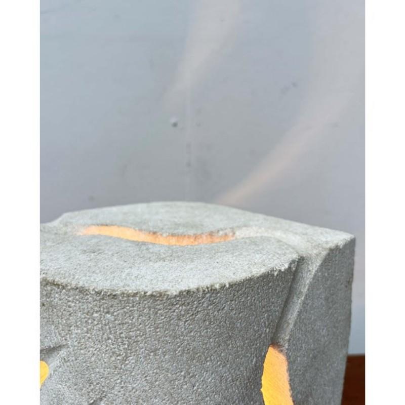 Moderne französische Stone-Tischlampe aus der Mitte des Jahrhunderts von Evy Dan im Angebot 5