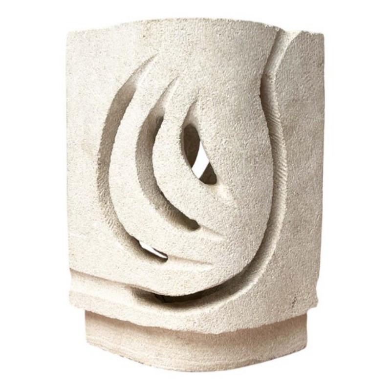 Moderne französische Stone-Tischlampe aus der Mitte des Jahrhunderts von Evy Dan
