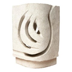 Moderne französische Stone-Tischlampe aus der Mitte des Jahrhunderts von Evy Dan