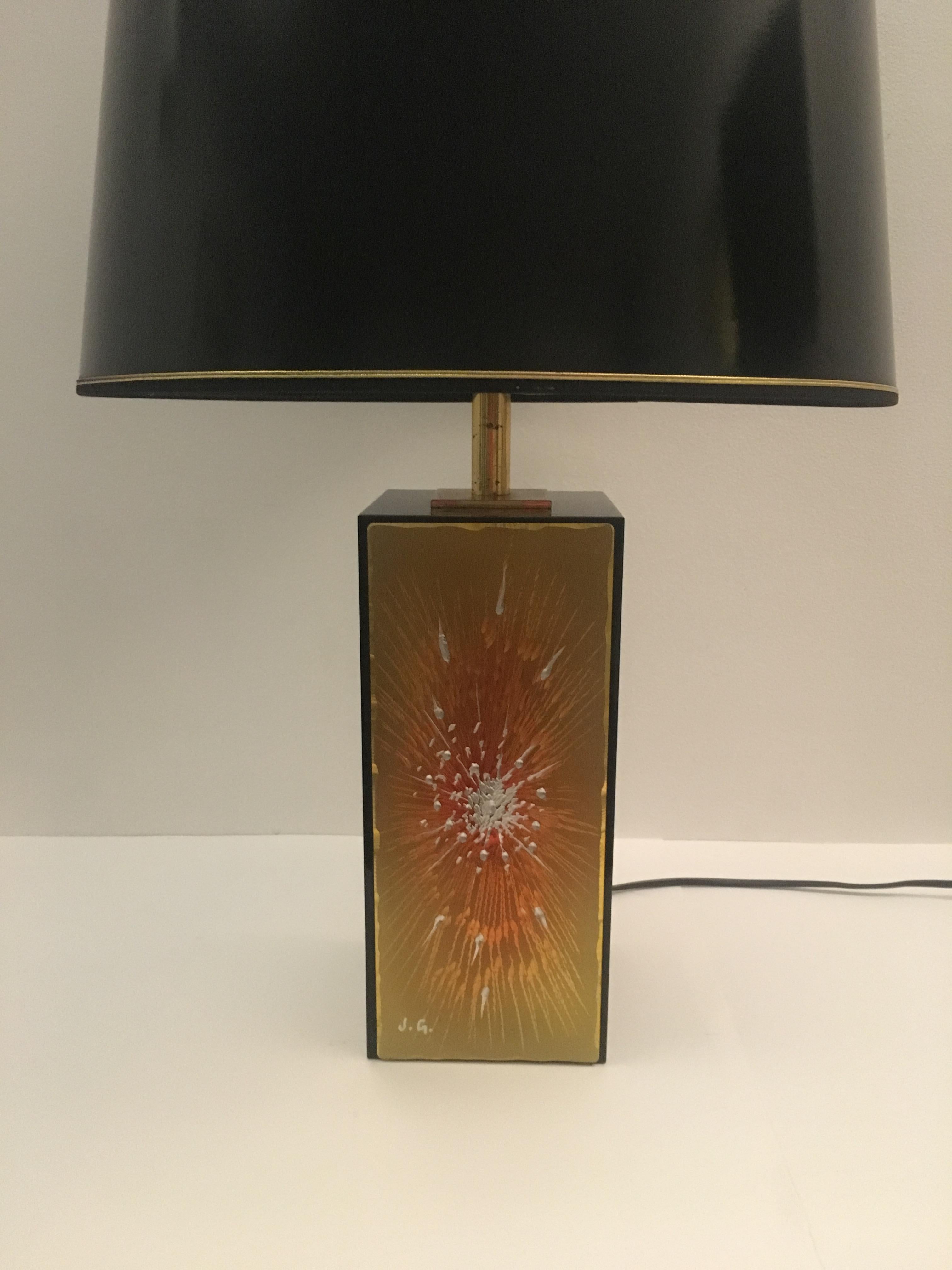 Mid-Century Modern French Table Lamp In Good Condition In Miami, FL