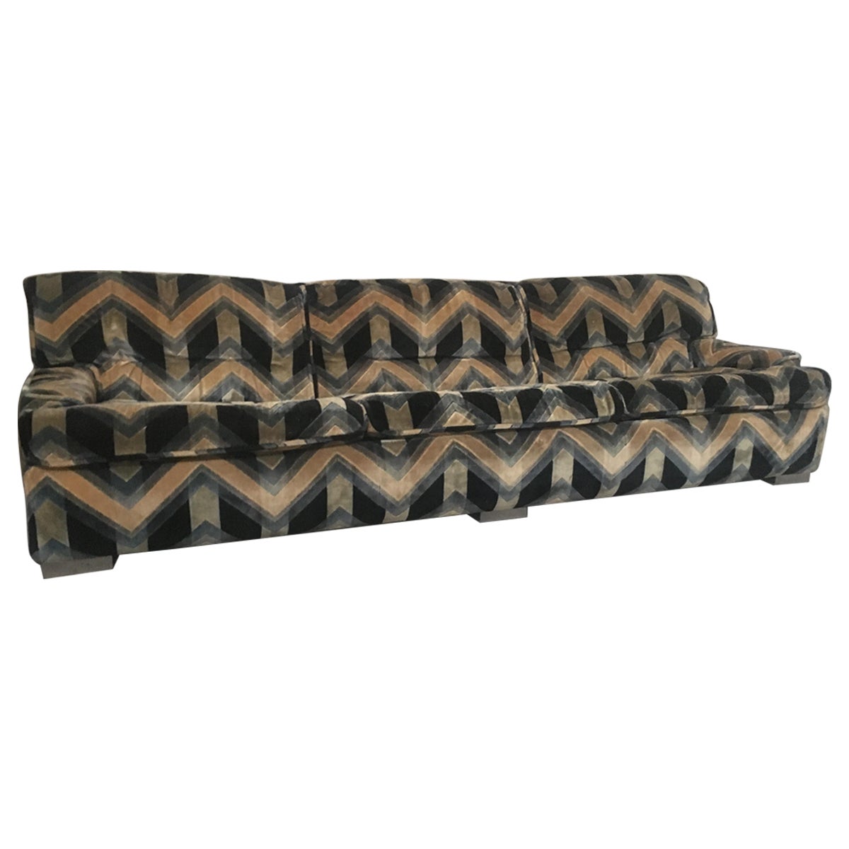 Mid-Century Modern French Three-Seat Sofa by Gérard Guermonprez, 1970s