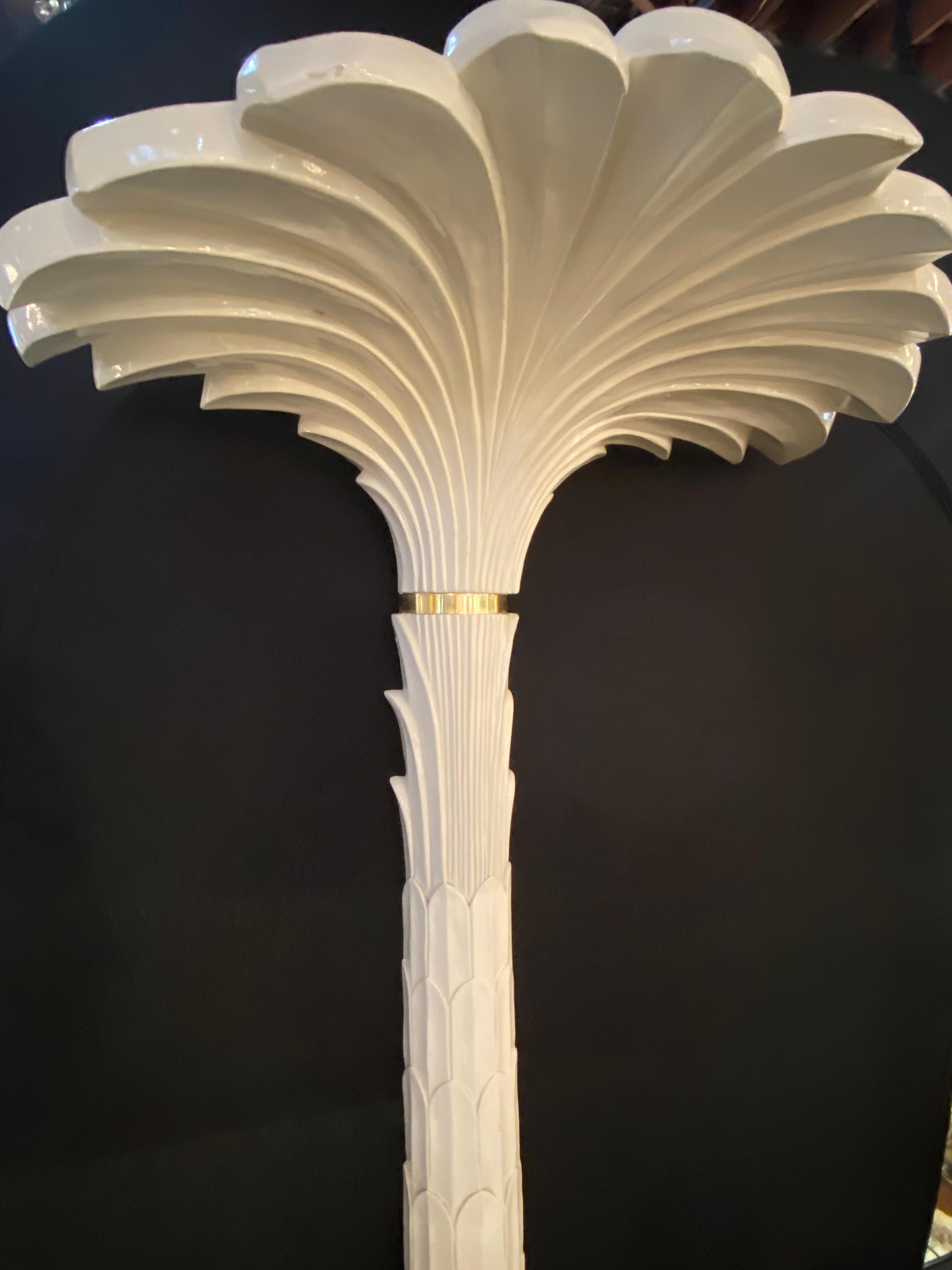 Mid-Century Modern French Torchère Palm Tree Floor Lamp Manner of Serge Roche 6