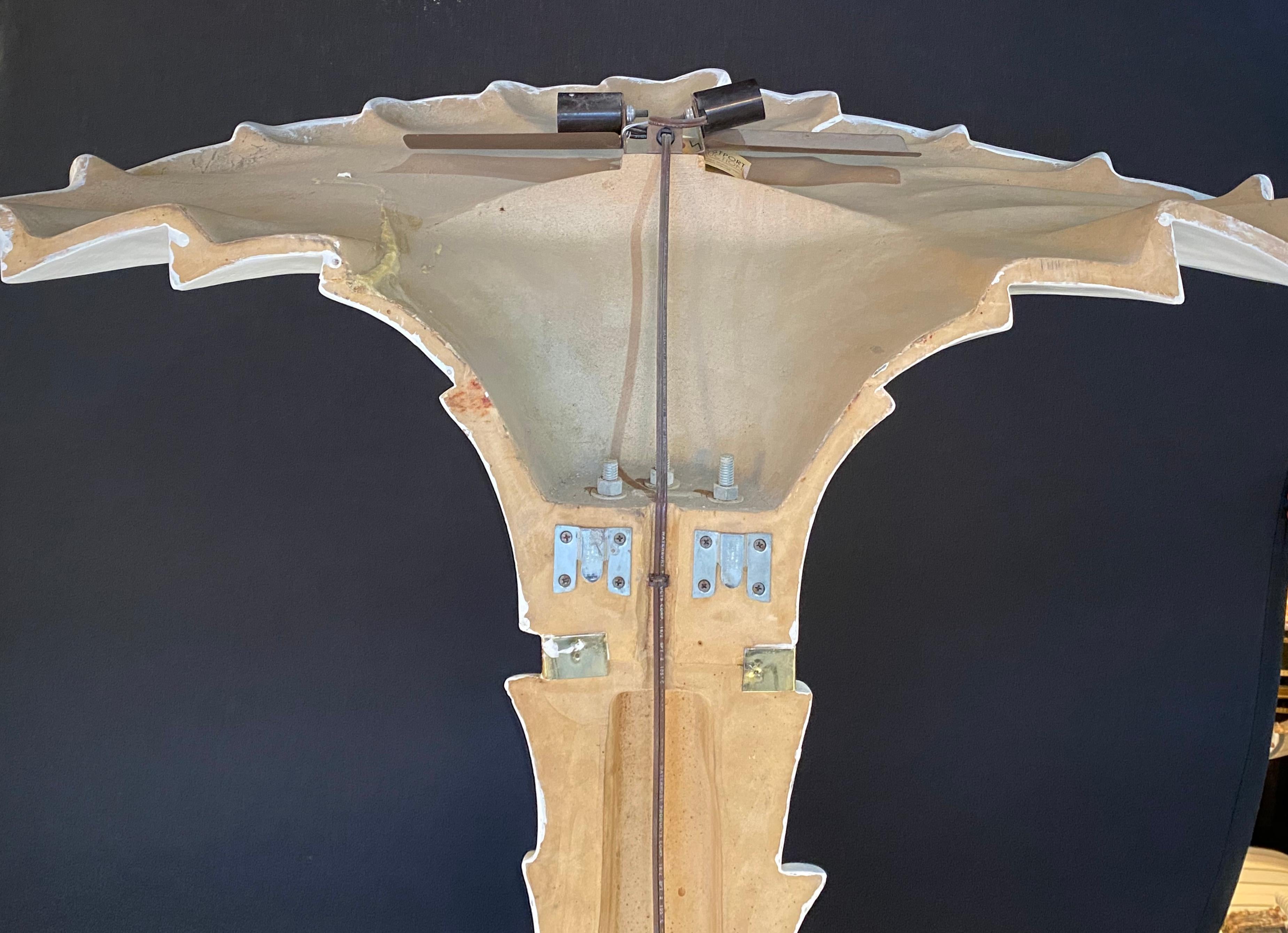 Hollywood Regency Mid-Century Modern French Torchère Palm Tree Floor Lamp Manner of Serge Roche