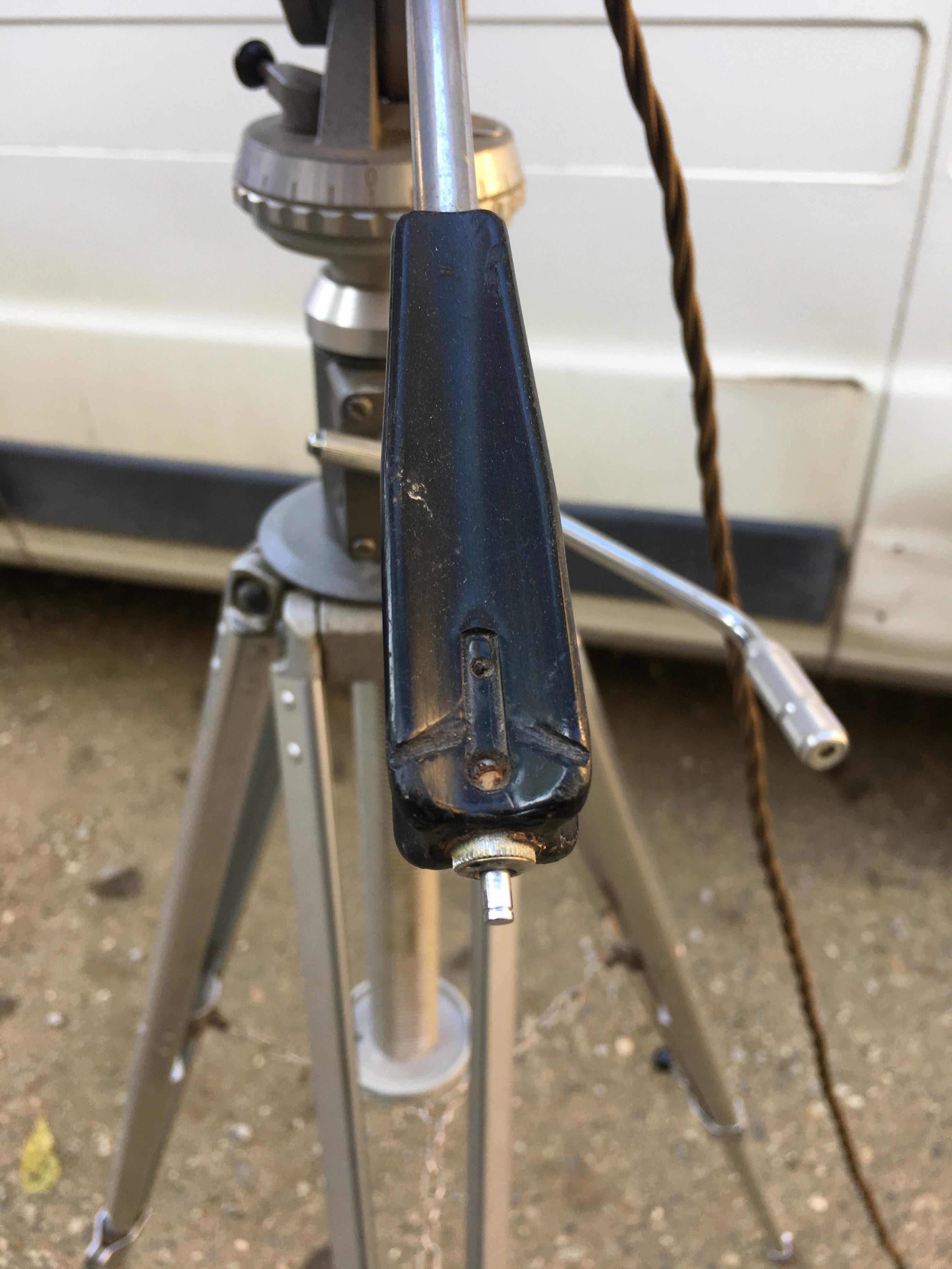 Metal Mid-Century Modern French Tripod Aluminum Lamp from 1960s