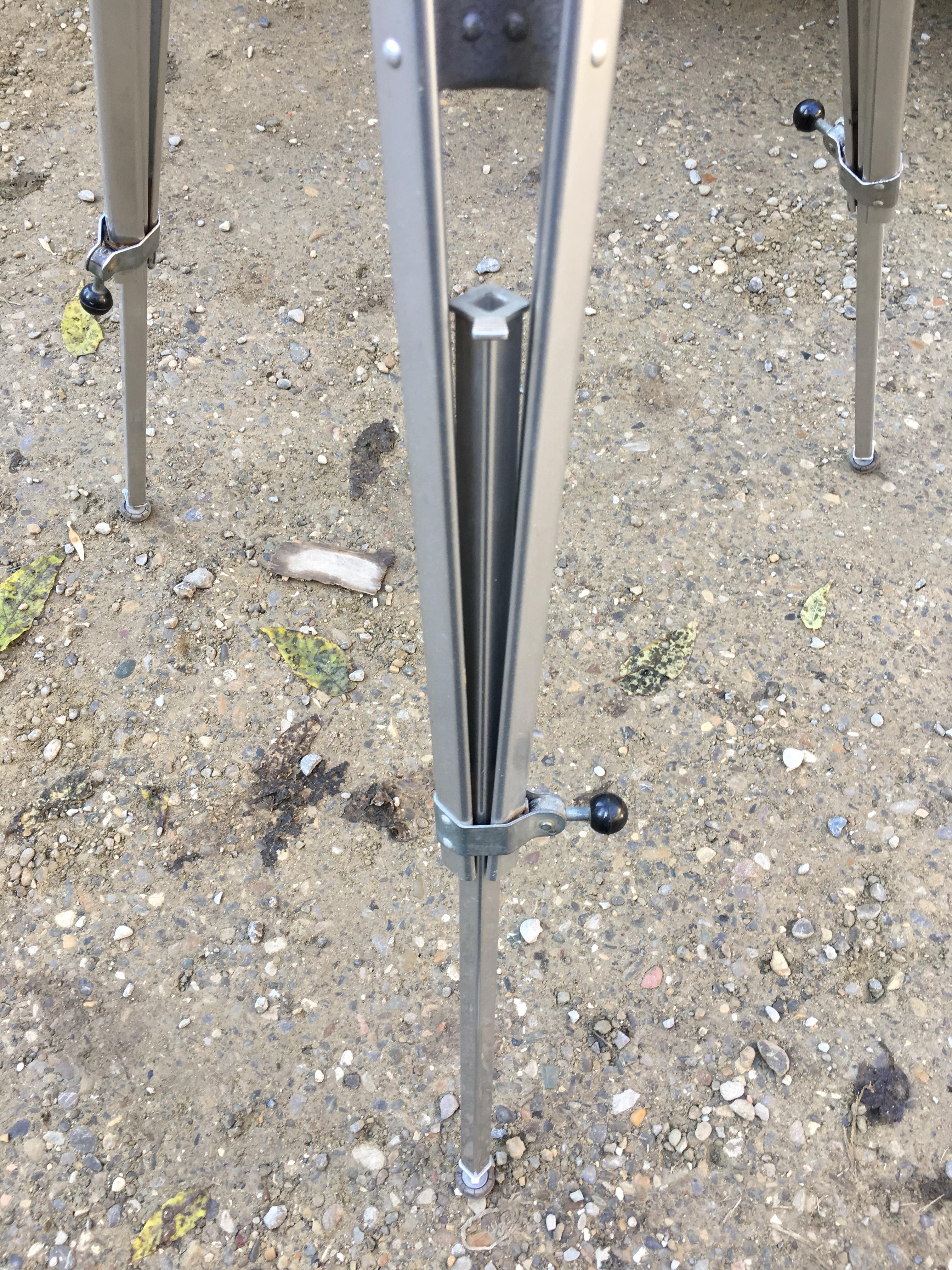 Mid-Century Modern French Tripod Aluminum Lamp from 1960s 3