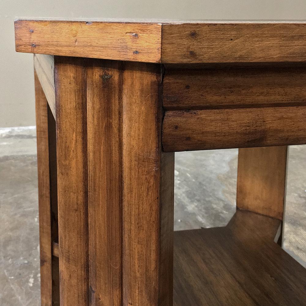 Mid-Century Modern French Walnut End Table 1