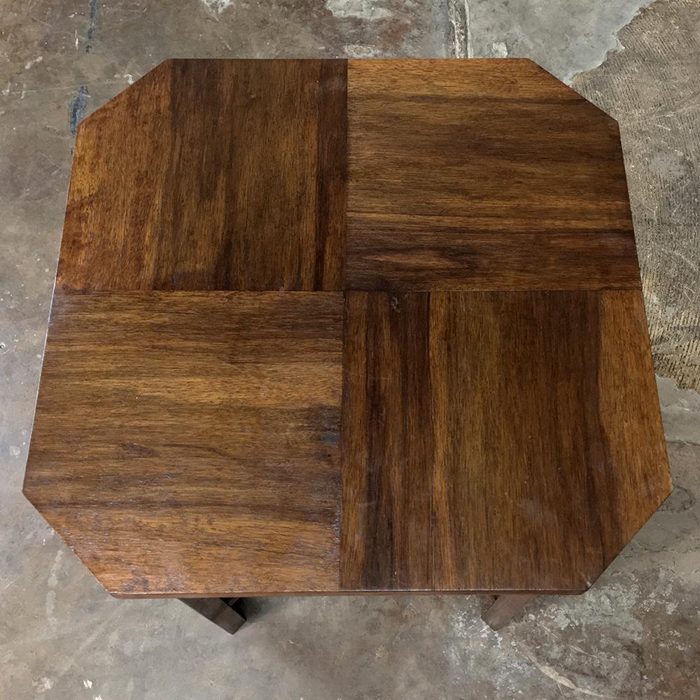 Mid-Century Modern French Walnut End Table 3