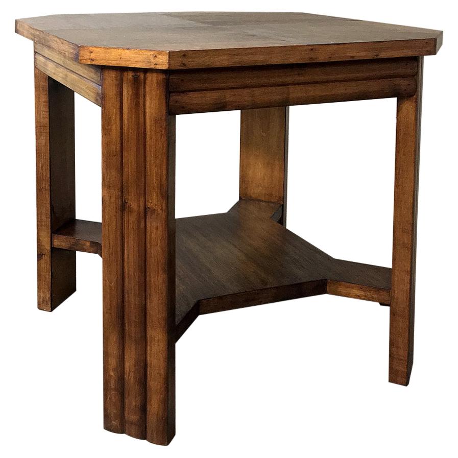 Mid-Century Modern French Walnut End Table
