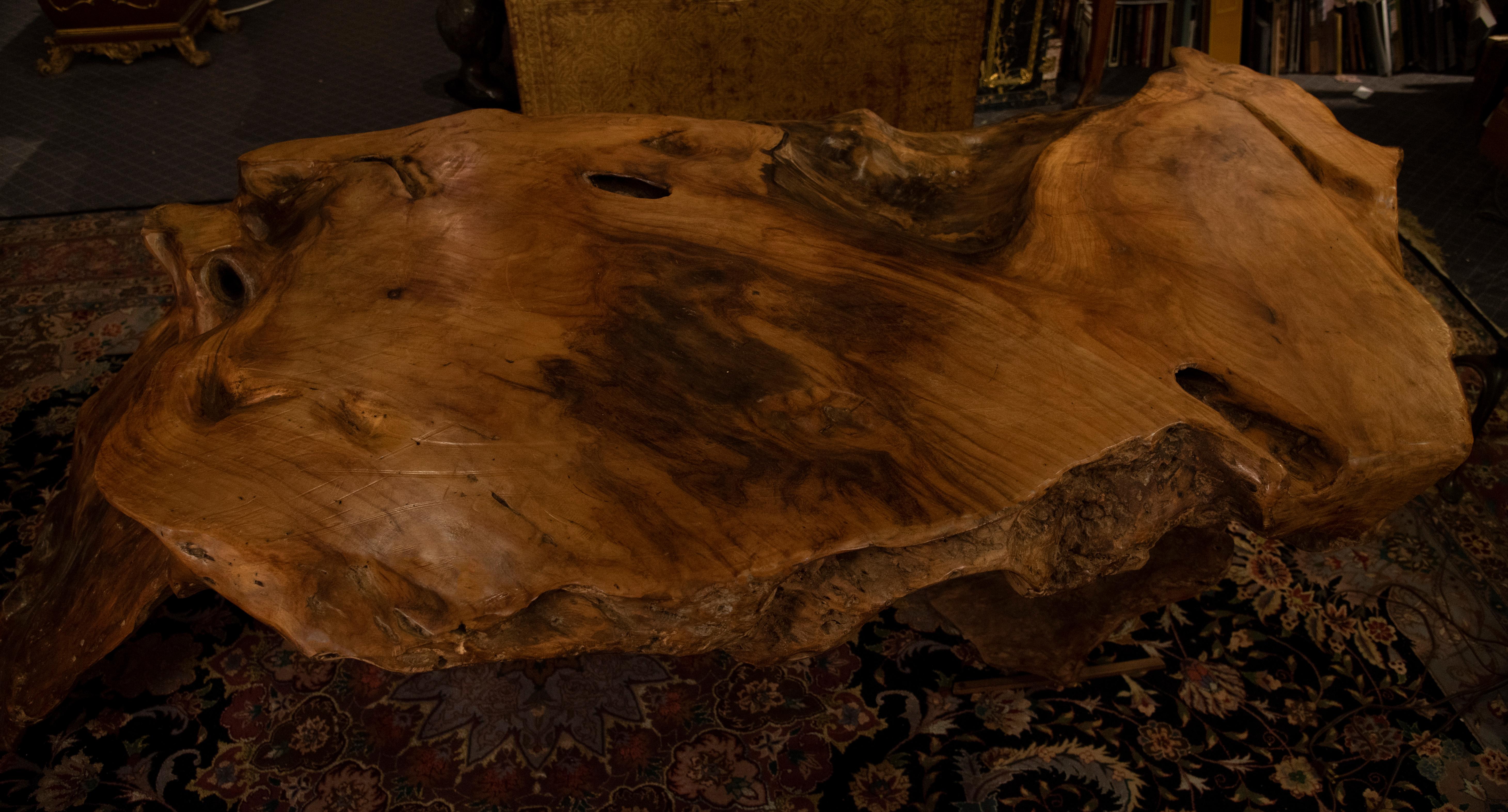 Mid-Century Modern French Walnut Root Desk In Good Condition In Salt Lake City, UT