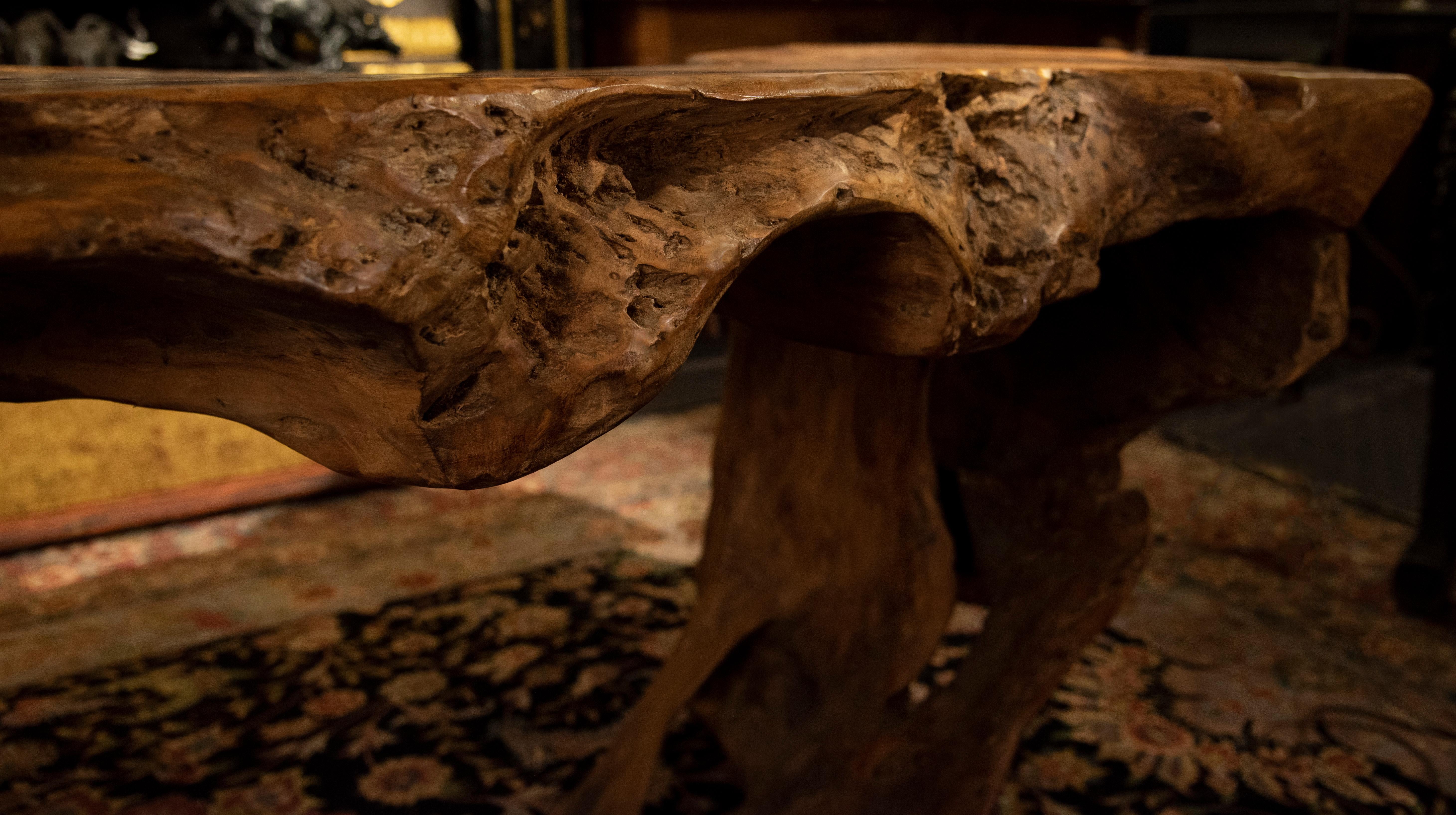 Mid-Century Modern French Walnut Root Desk 1