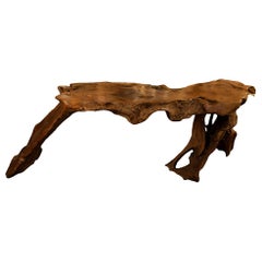 Mid-Century Modern French Walnut Root Desk