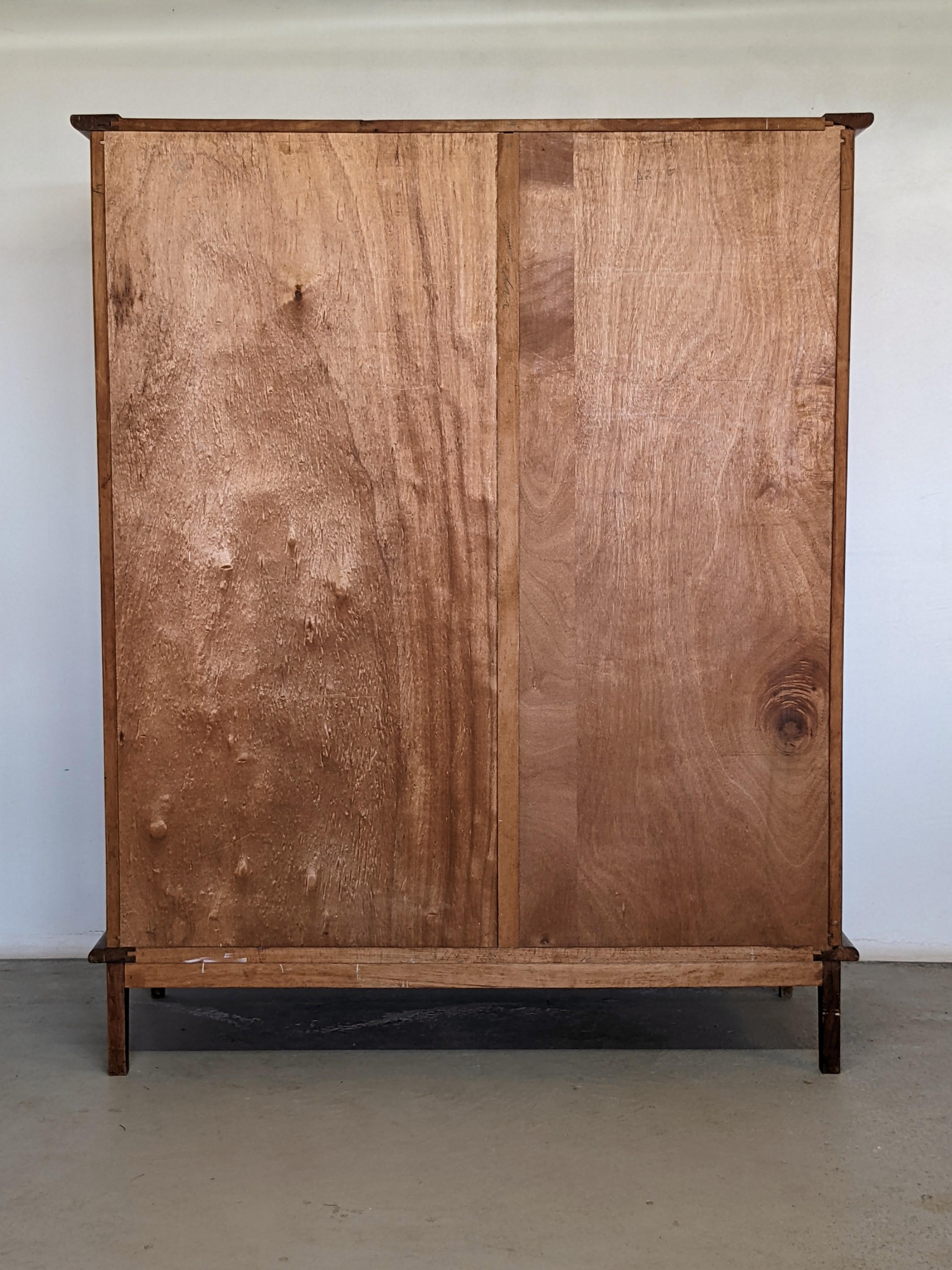 Mid-Century Modern French Wardrobe in Oak 1960s 9