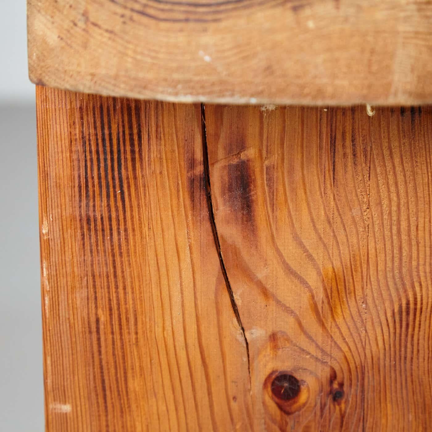 Mid Century Modern French Wood Bench, circa 1960 For Sale 6