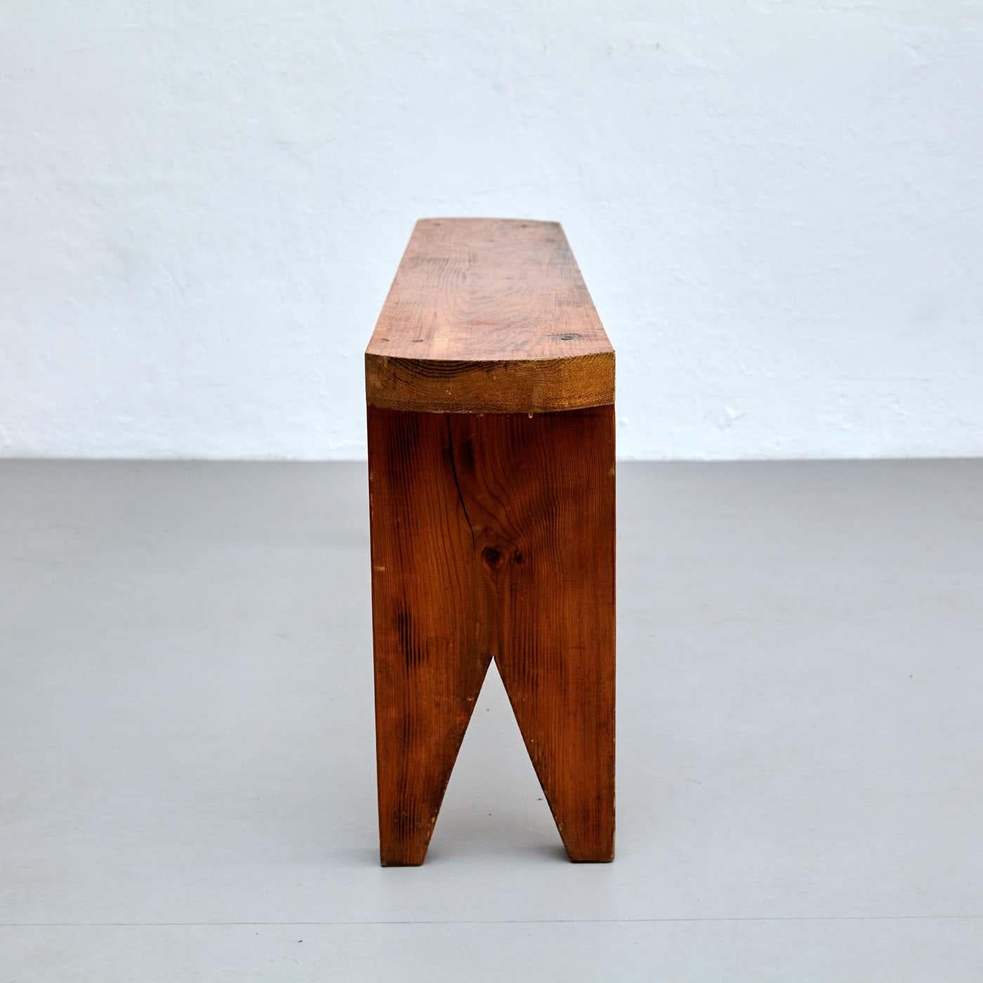 Mid-Century Modern Mid Century Modern French Wood Bench, circa 1960 For Sale