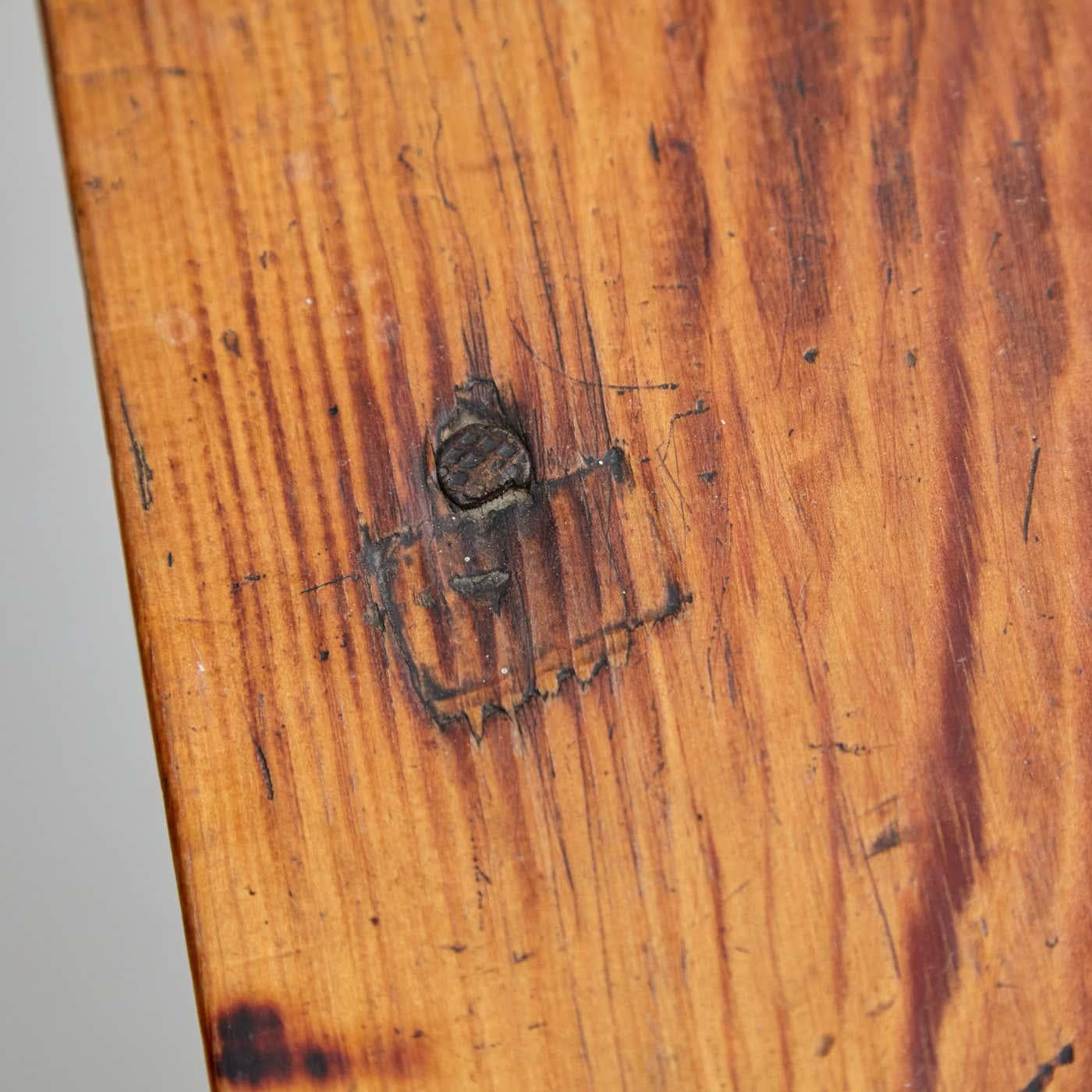 Mid Century Modern French Wood Bench, circa 1960 For Sale 3
