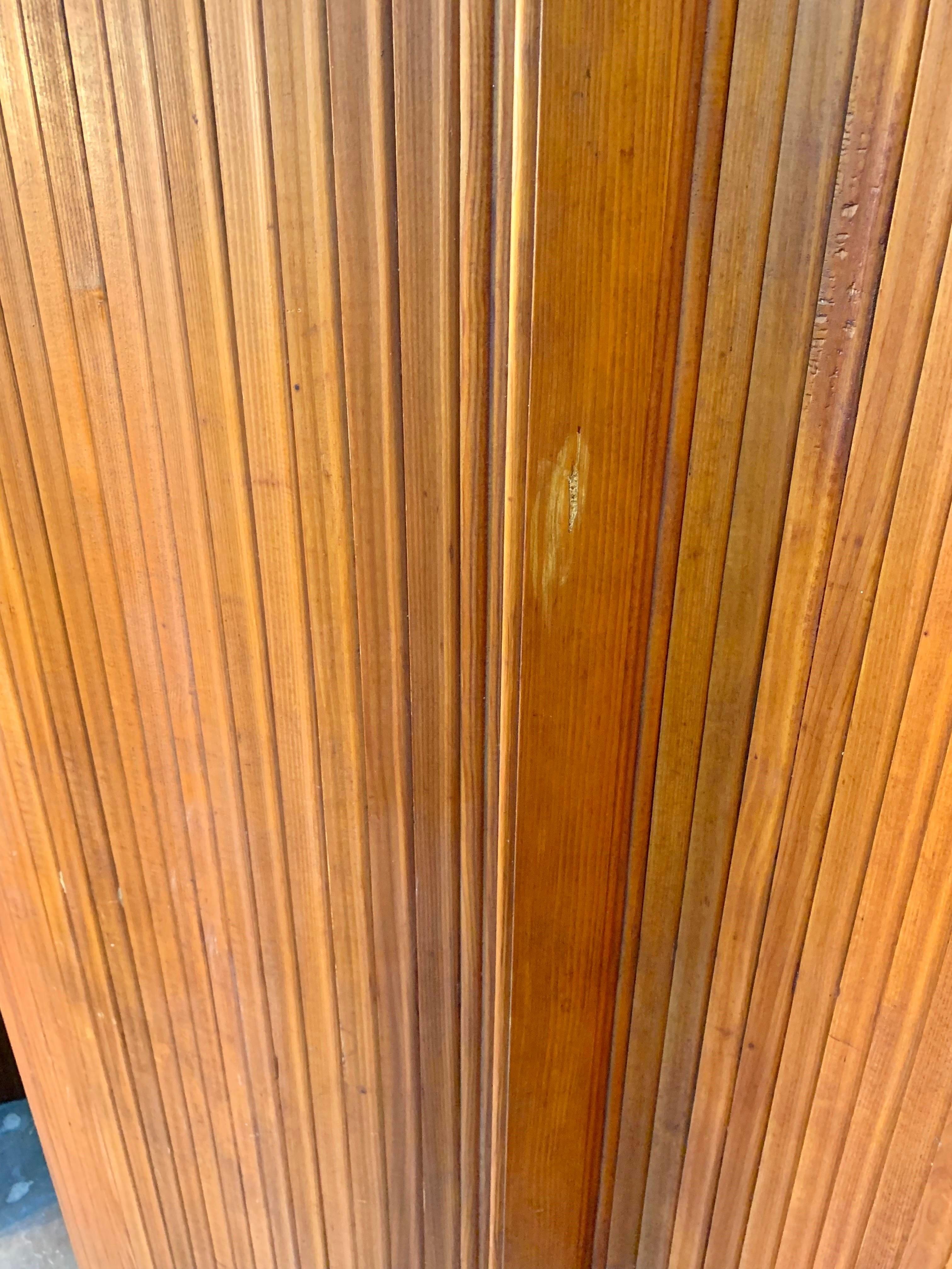 Mid-Century Modern French Wood Folding Screen in the Style of Baumann 3